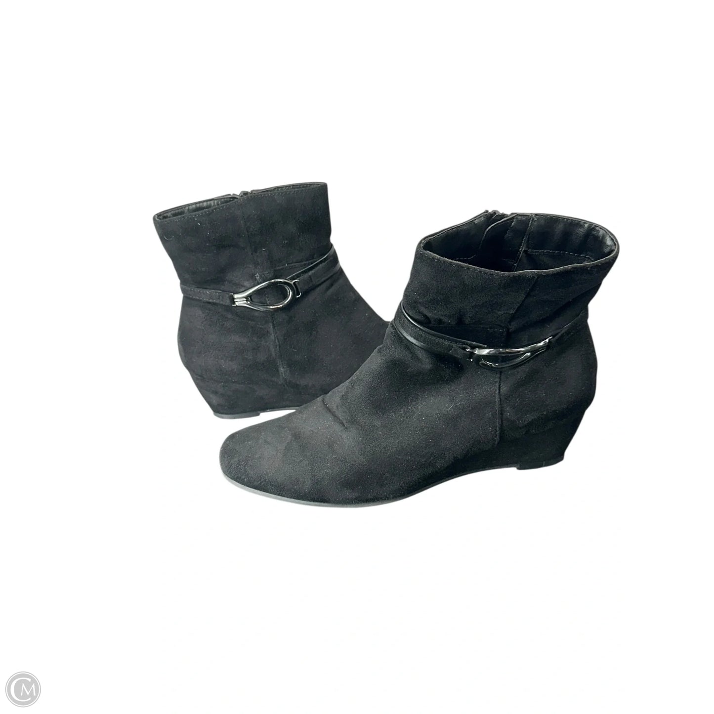 Boots Ankle Heels By Impo In Black, Size: 7.5