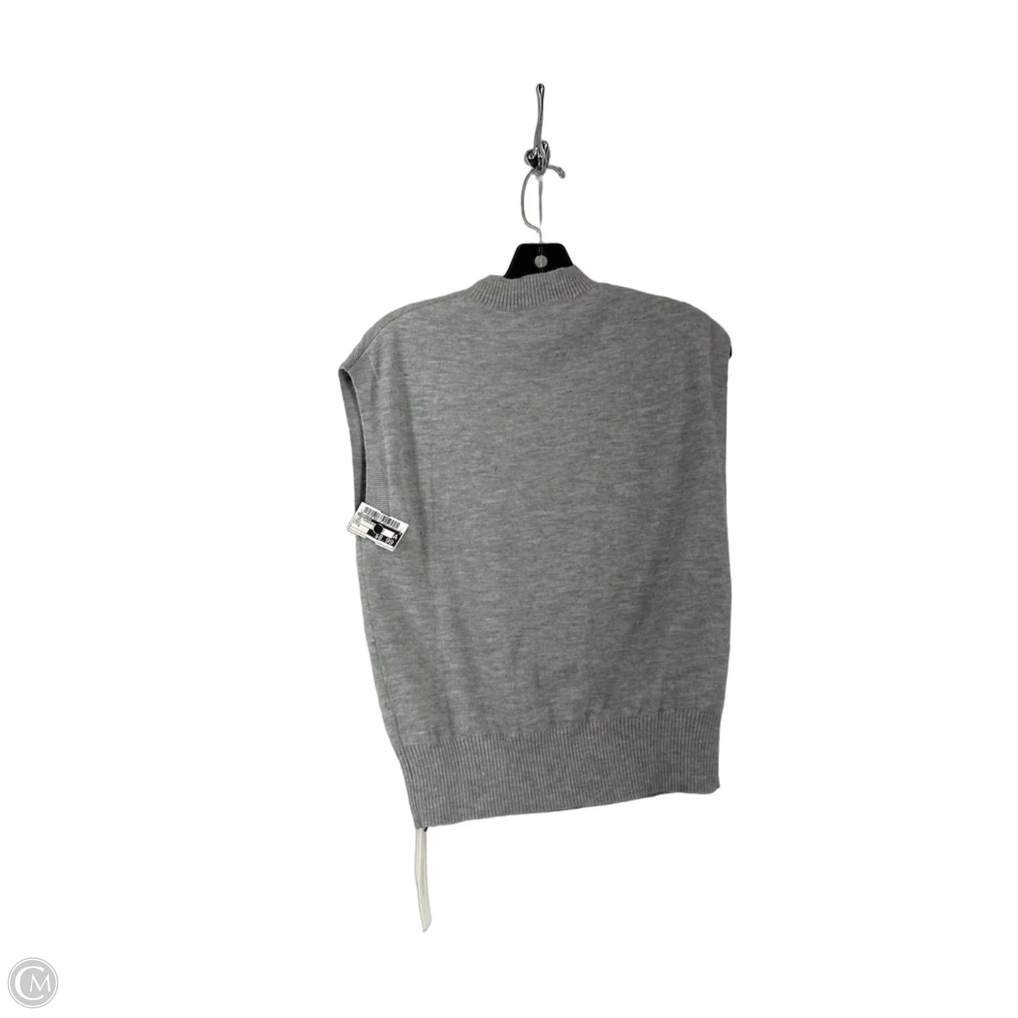 Top Sleeveless By Commense In Grey, Size: S
