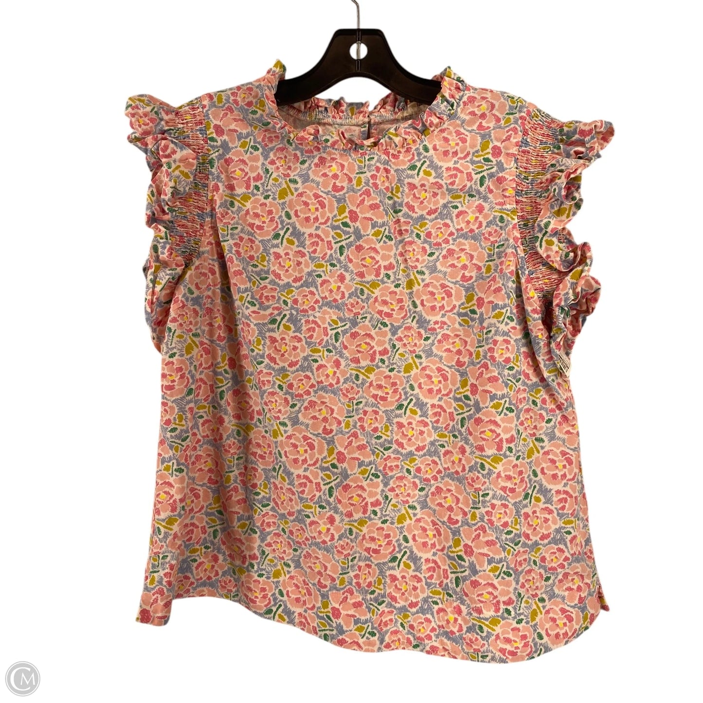 Top Short Sleeve By Jodifl In Floral Print, Size: L