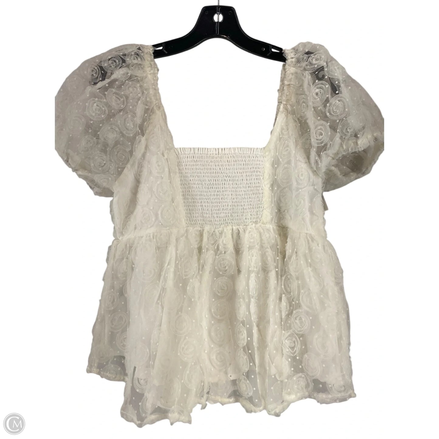 Top Short Sleeve By Entro In White, Size: L