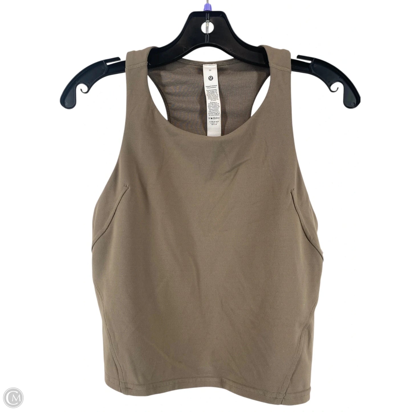 Athletic Tank Top By Lululemon In Grey, Size: 12