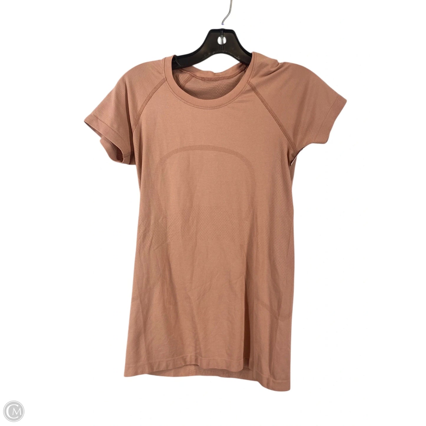 Athletic Top Short Sleeve By Lululemon In Pink, Size: 6
