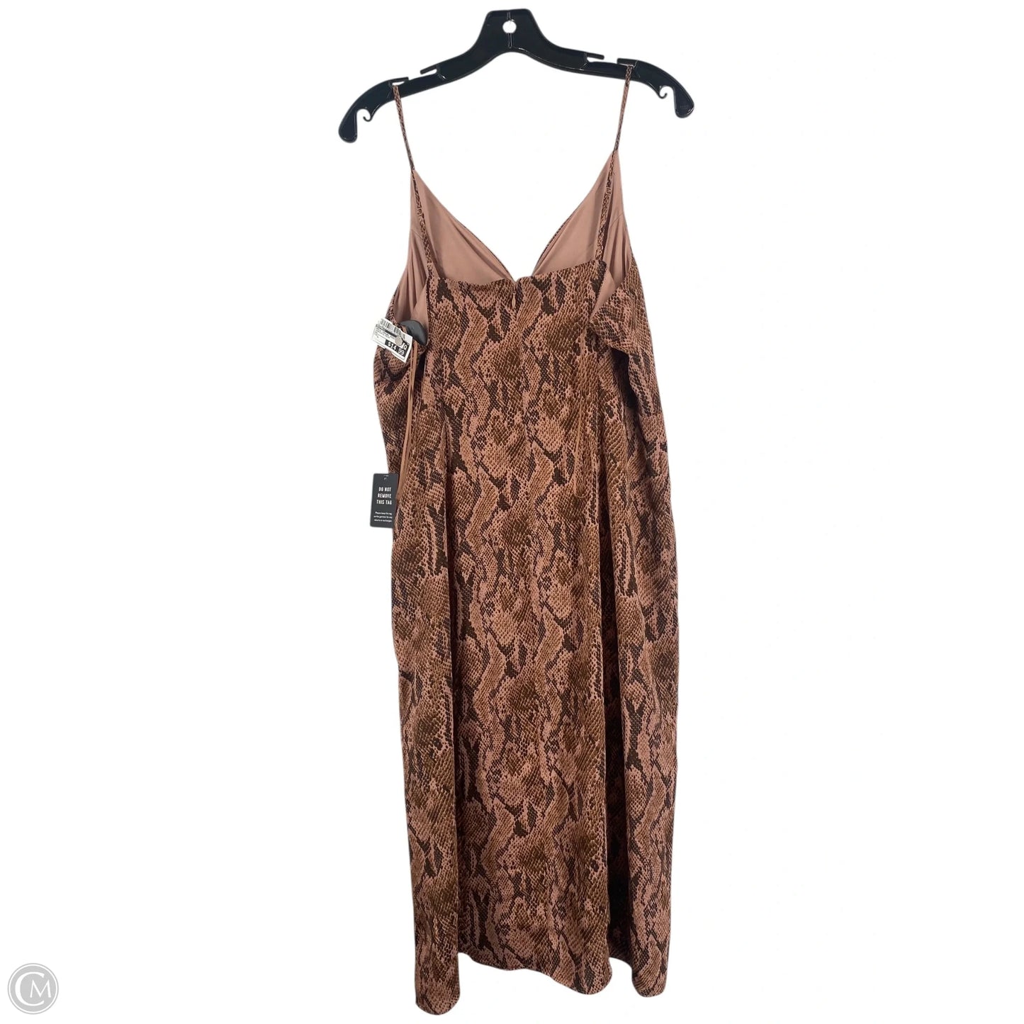 Dress Casual Midi By Express In Snakeskin Print, Size: L