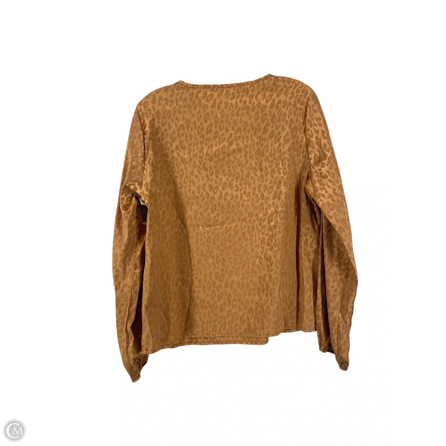 Top Long Sleeve By Cmc In Brown, Size: M