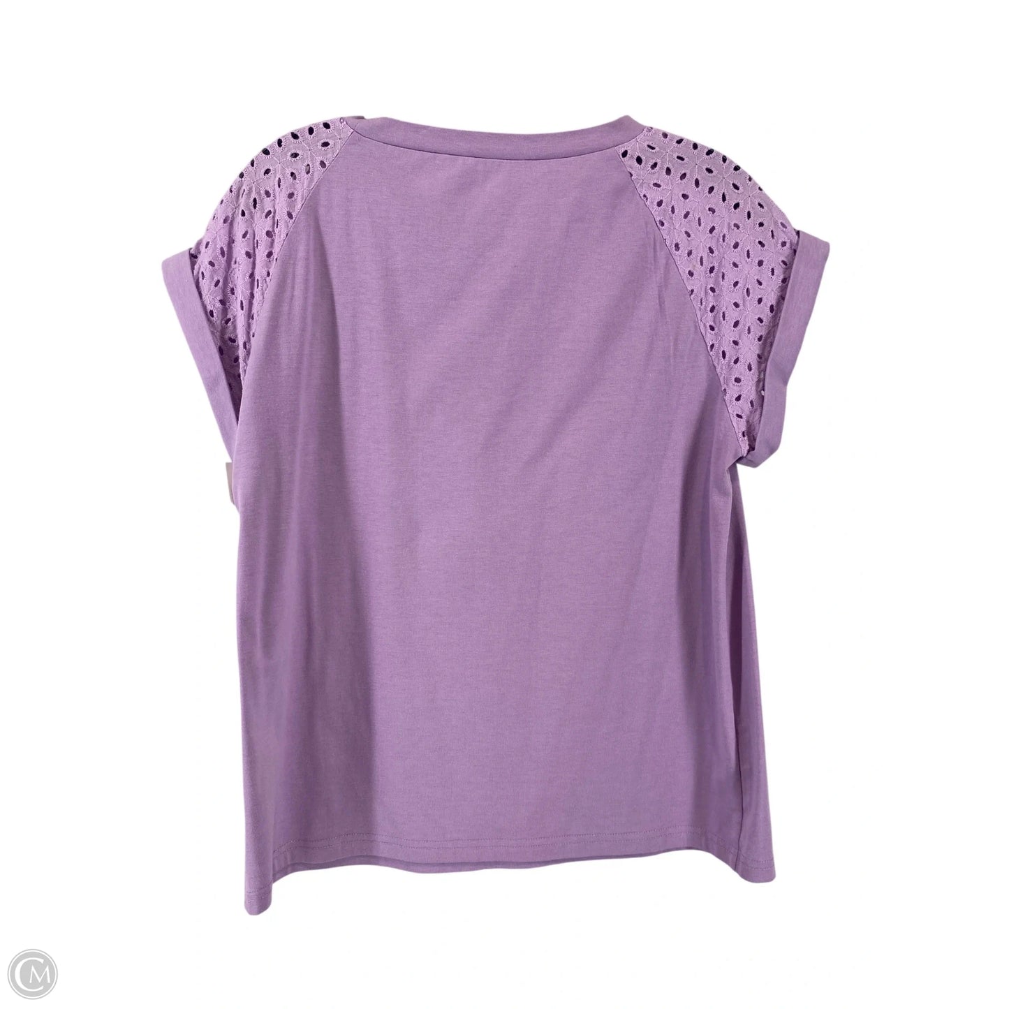 Top Short Sleeve By Simple In Purple, Size: M