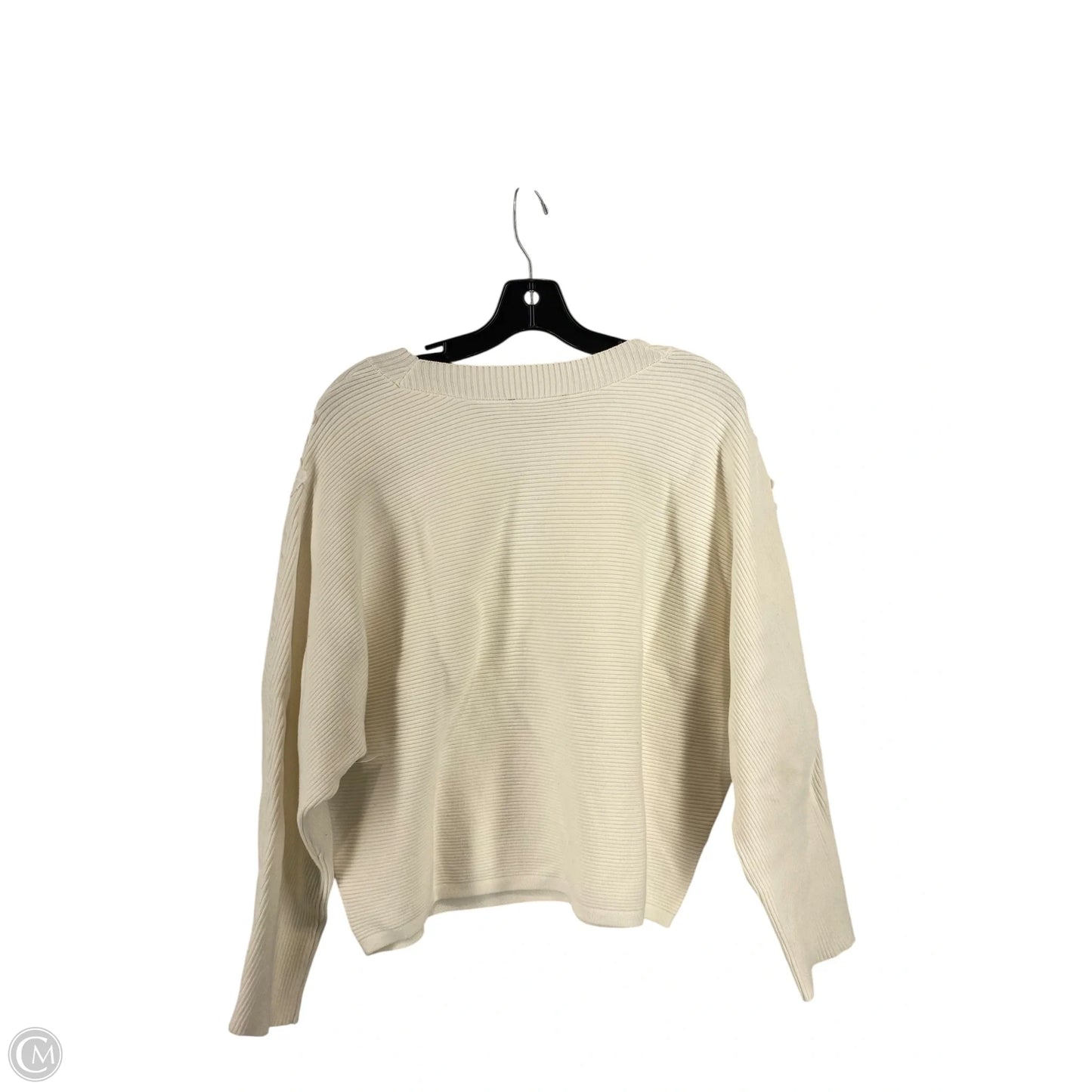 Sweater By Ann Taylor In White, Size: L