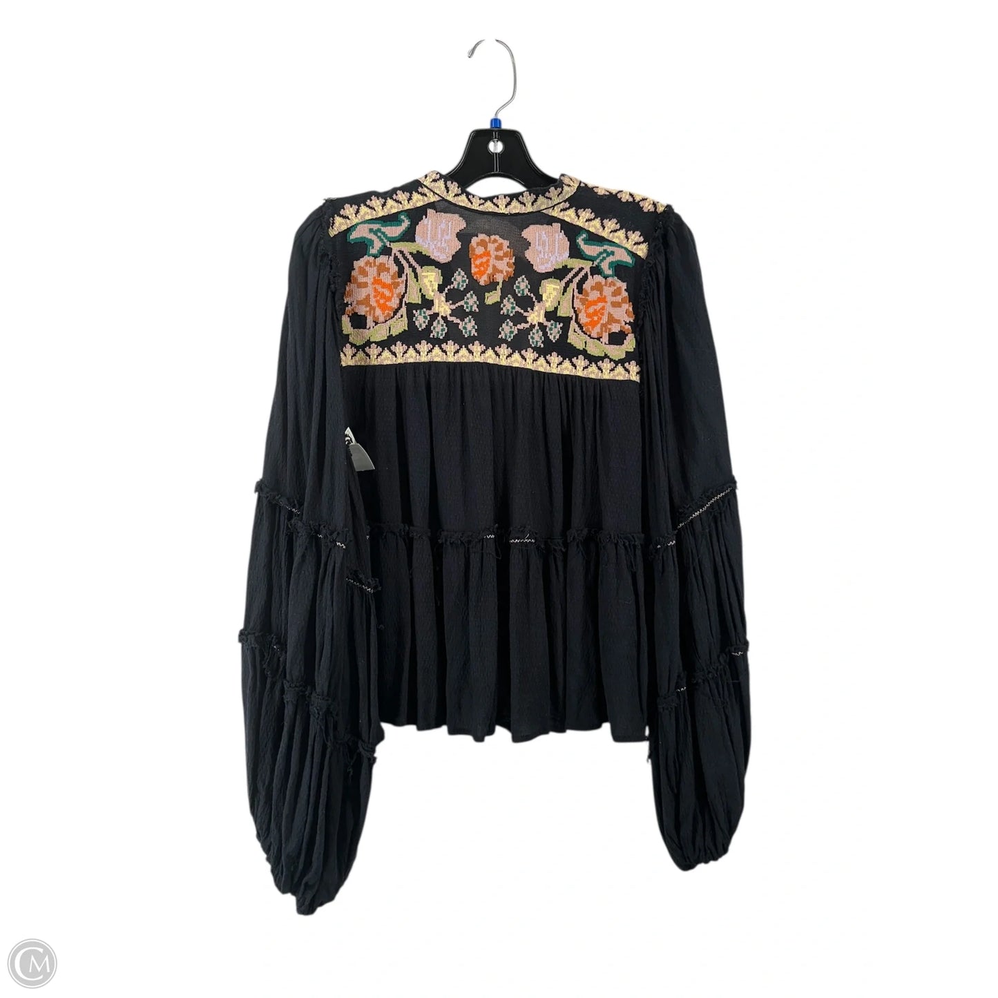 Top Long Sleeve By Free People In Black, Size: S