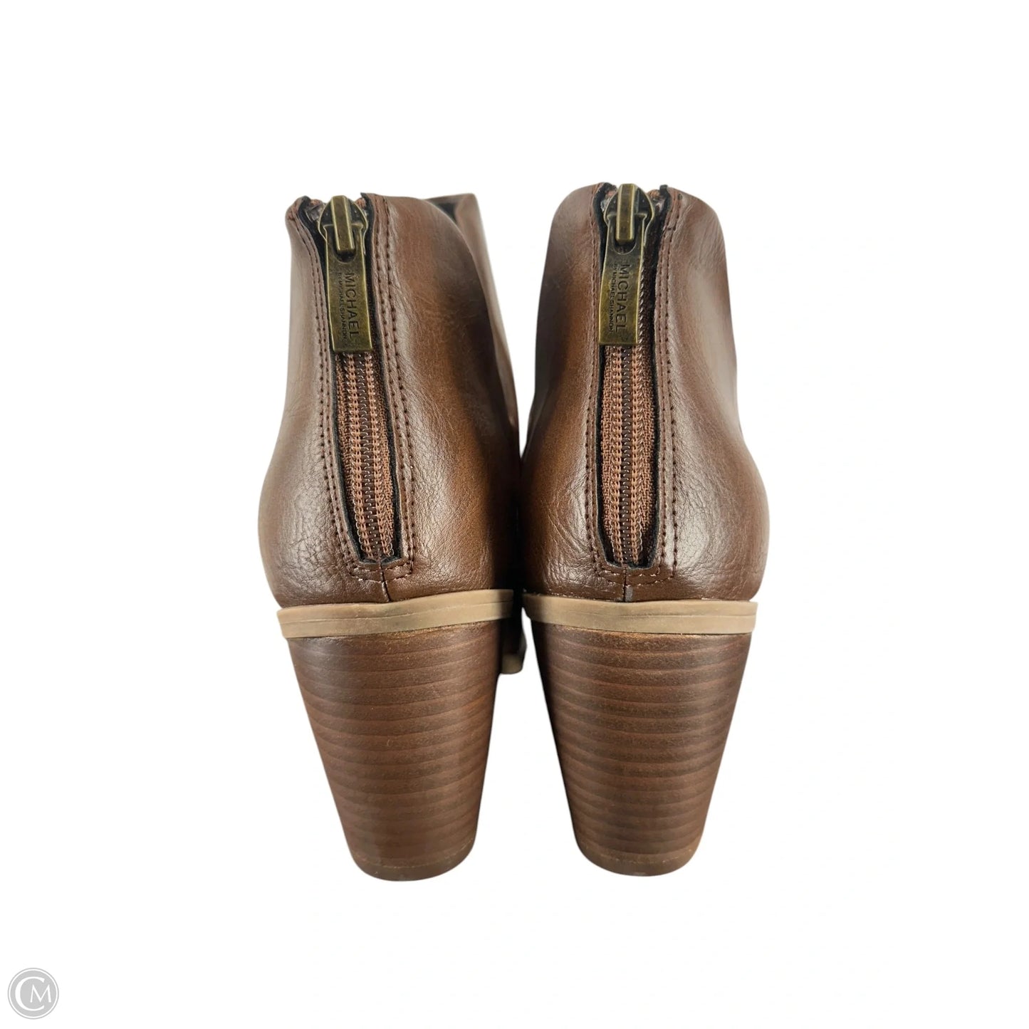 Boots Ankle Heels By Michael Shannon In Brown, Size: 9.5