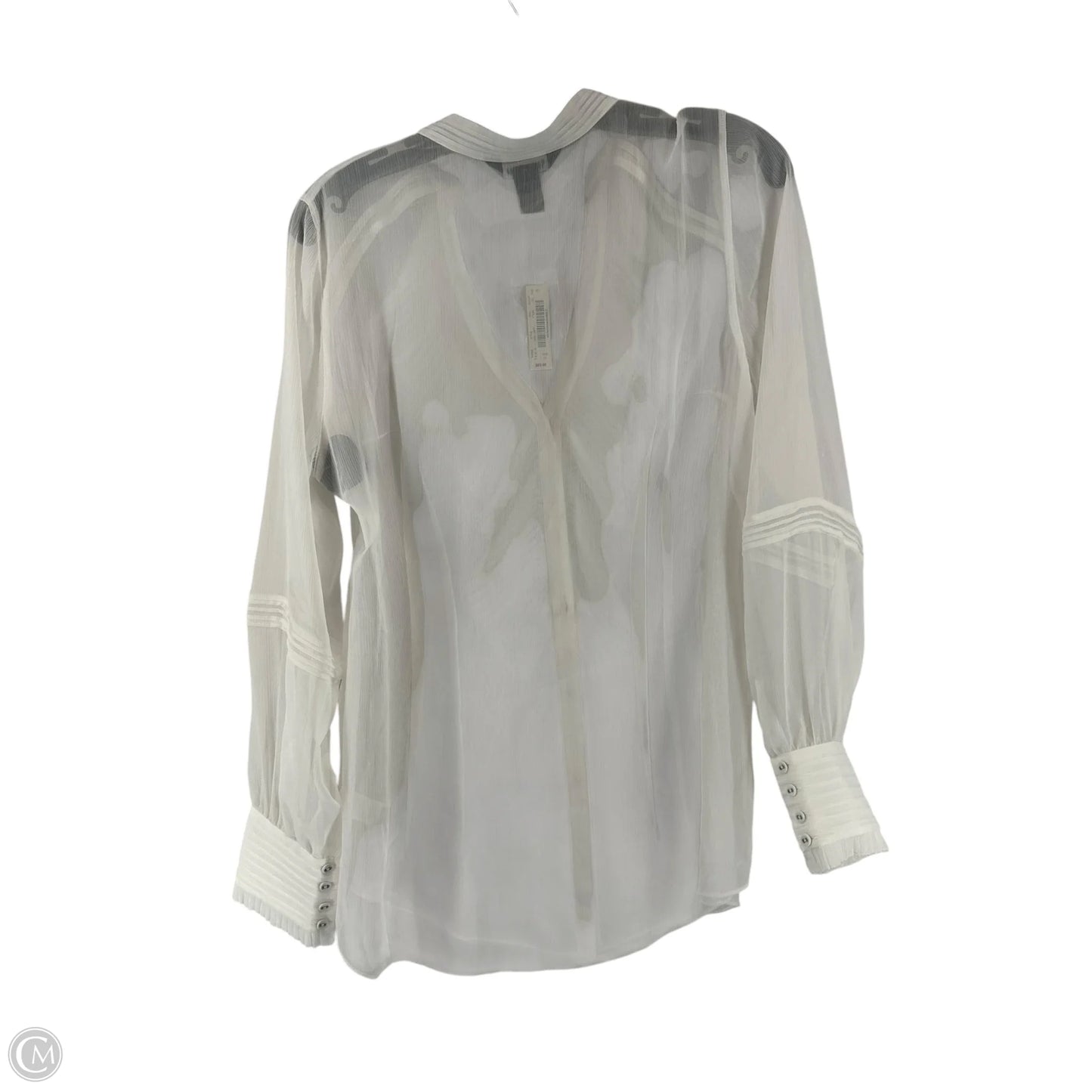 Top Long Sleeve By White House Black Market In White, Size: 12