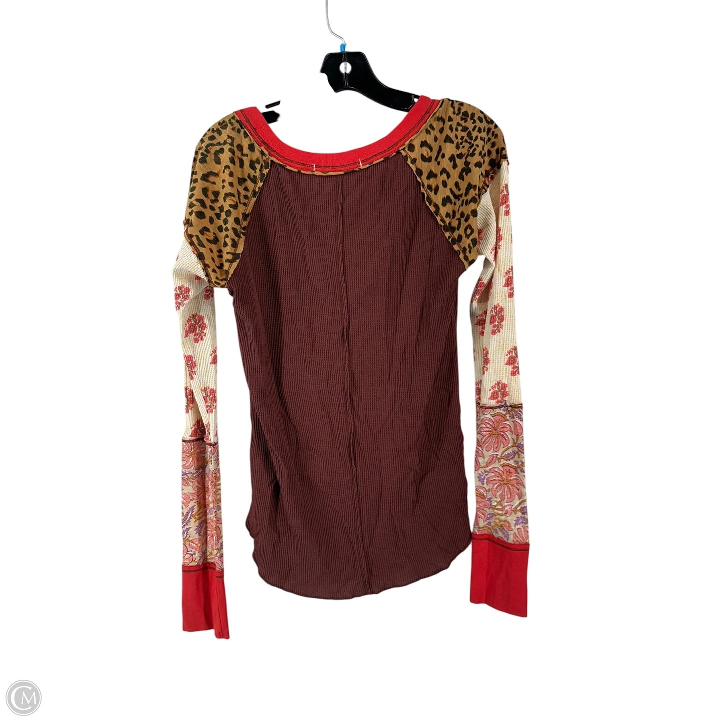 Top Long Sleeve By Free People In Maroon, Size: M