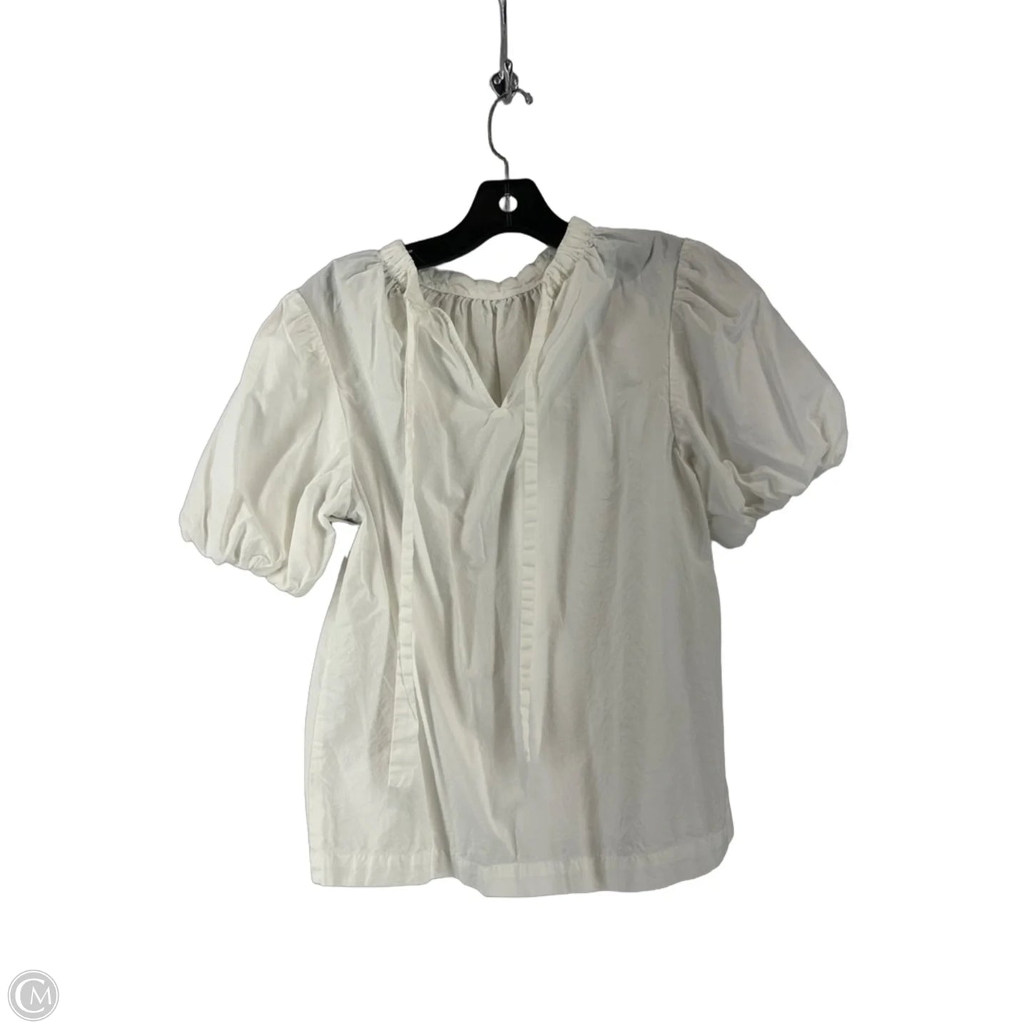 Top Short Sleeve By Ann Taylor In White, Size: S