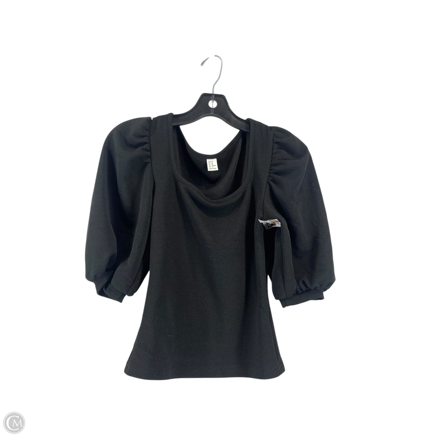 Blouse 3/4 Sleeve By Clothes Mentor In Black, Size: Xs