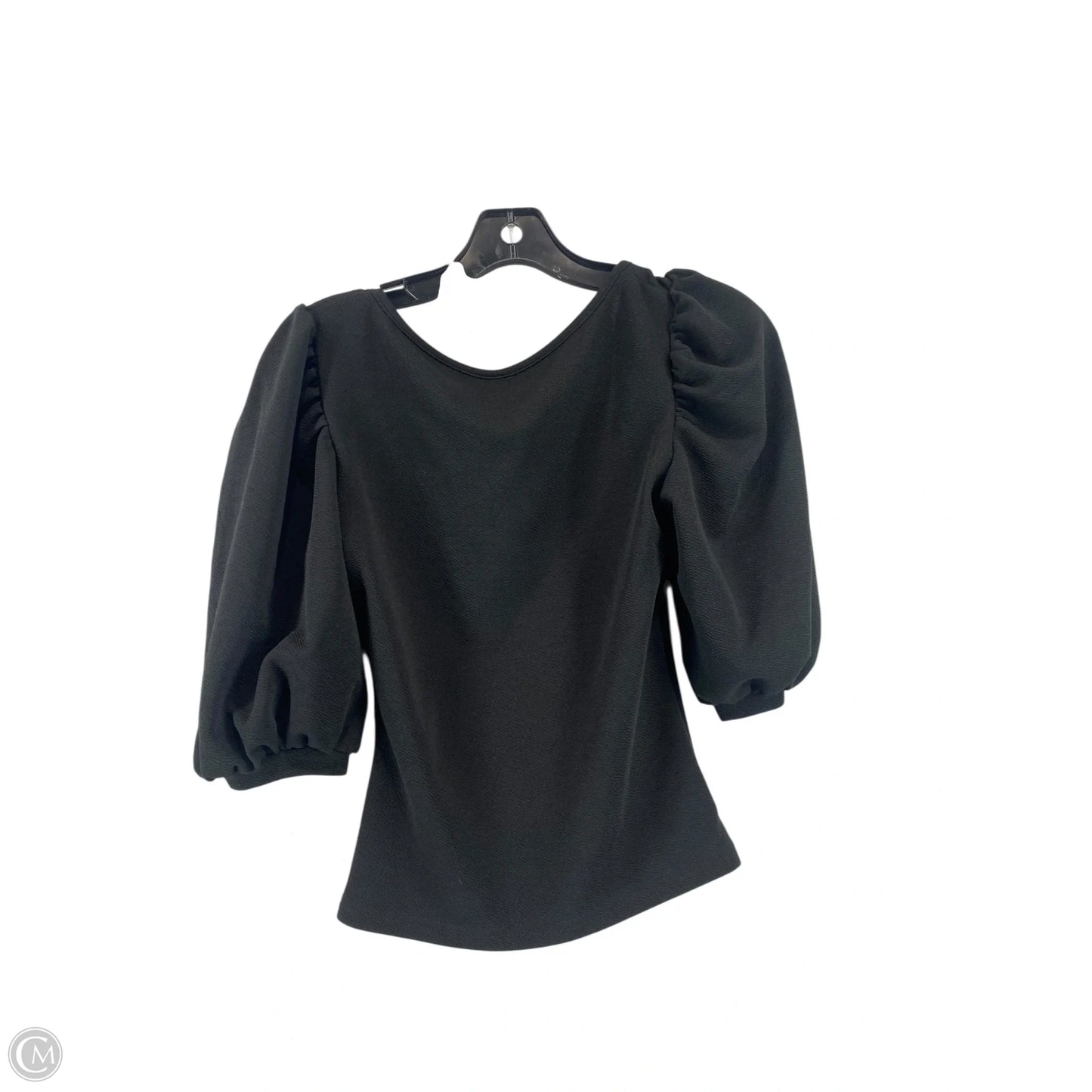 Blouse 3/4 Sleeve By Clothes Mentor In Black, Size: Xs