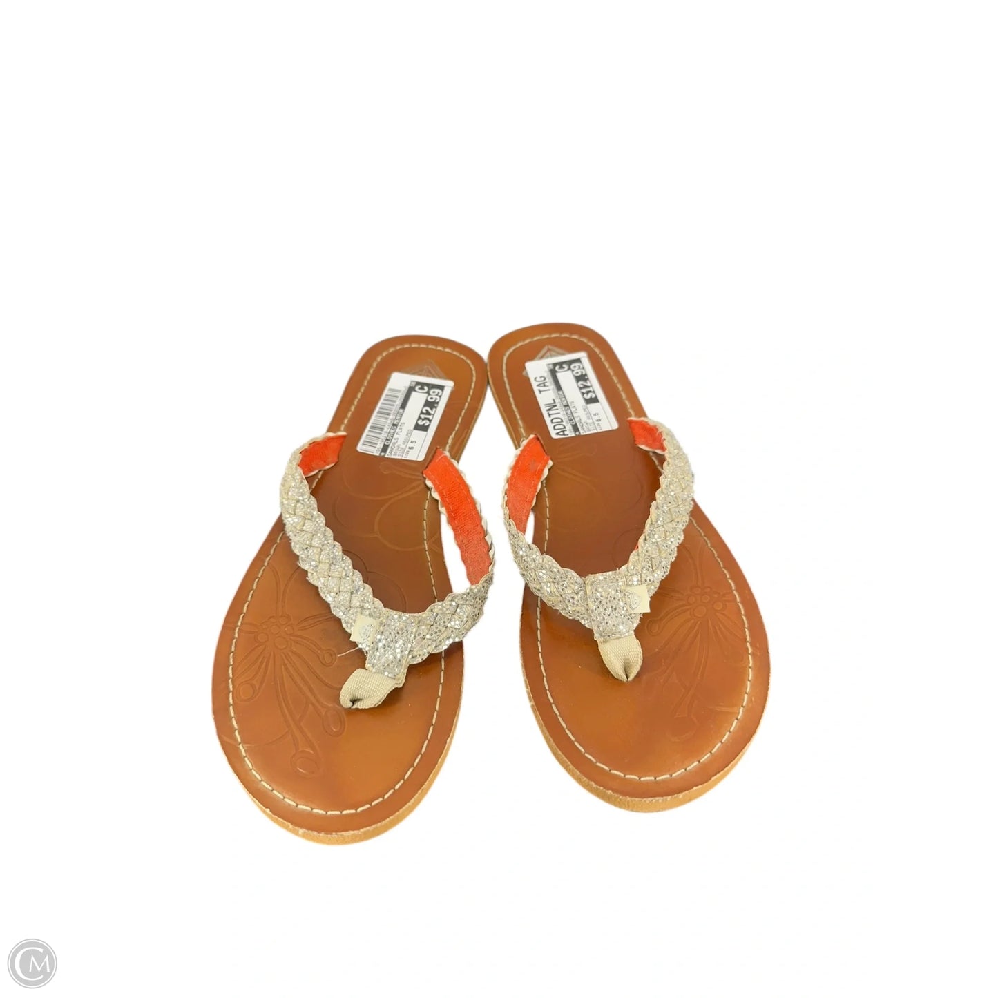 Sandals Flats By Clothes Mentor In Brown, Size: 6.5