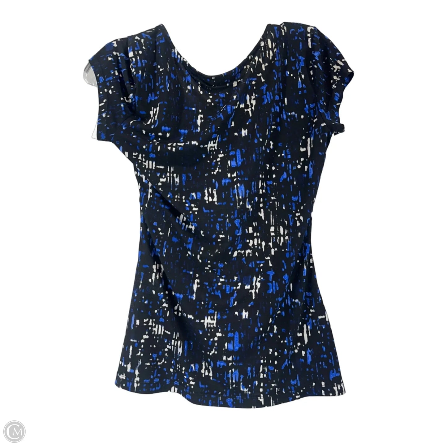 Top Short Sleeve By Apt 9 In Black & Blue, Size: S