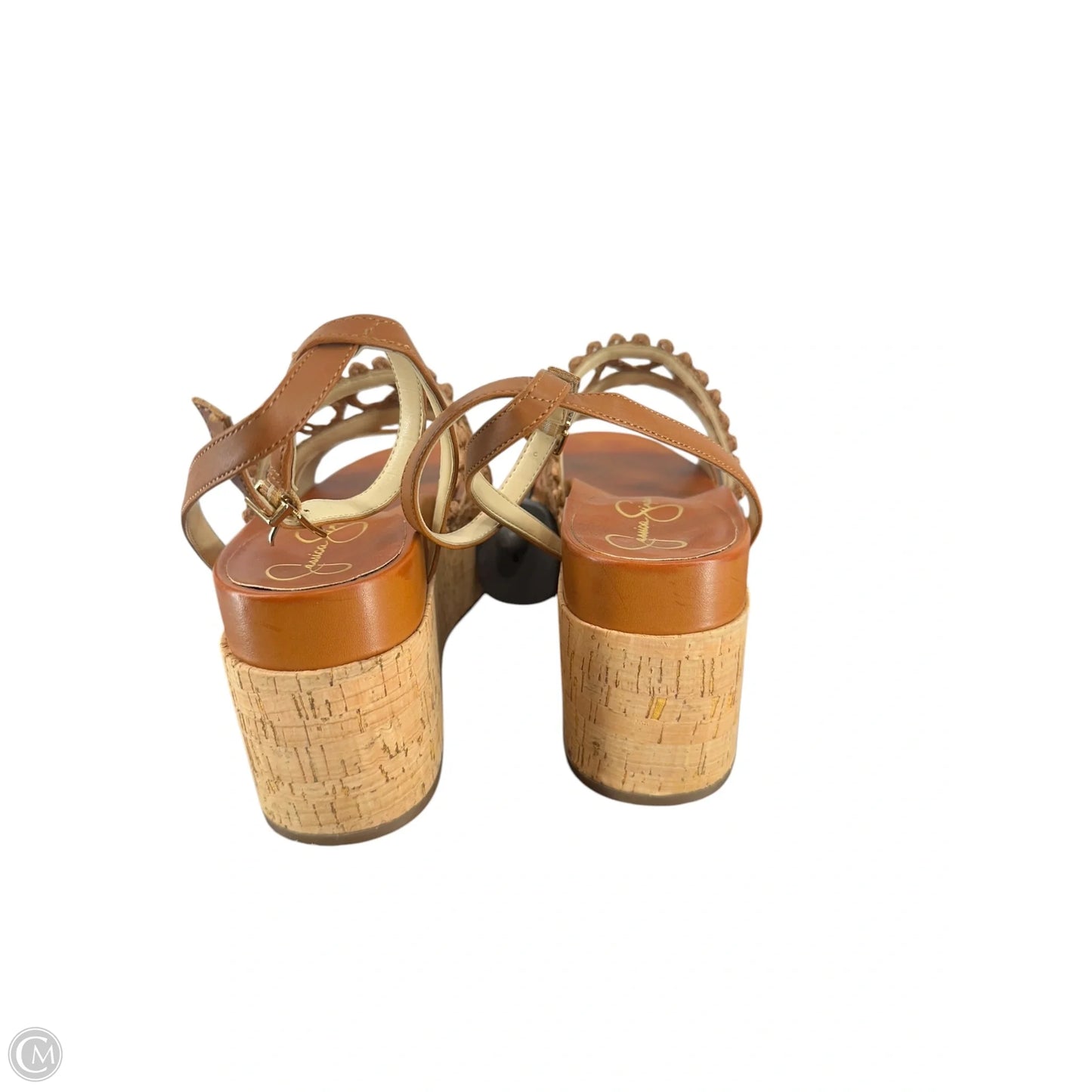 Sandals Heels Platform By Jessica Simpson In Brown, Size: 8.5