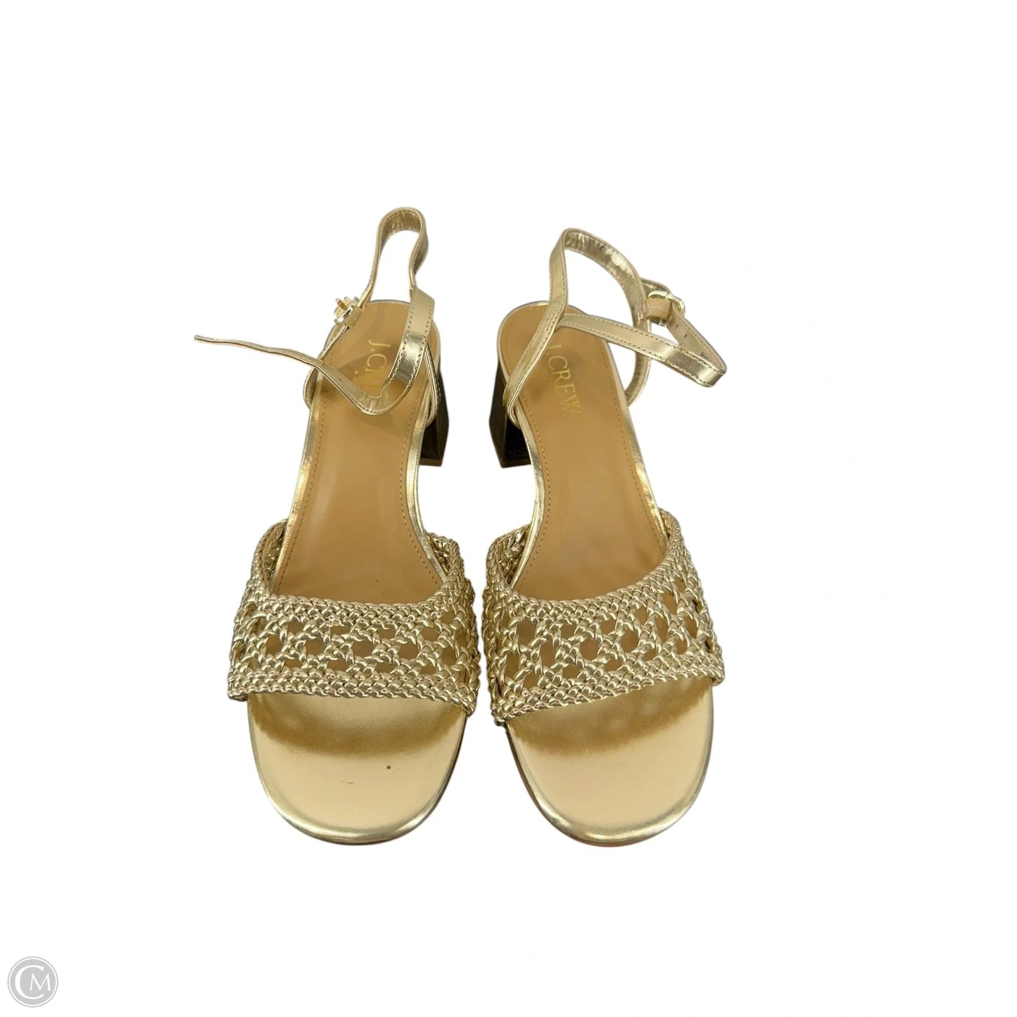 Sandals Heels Block By J. Crew In Gold, Size: 6.5