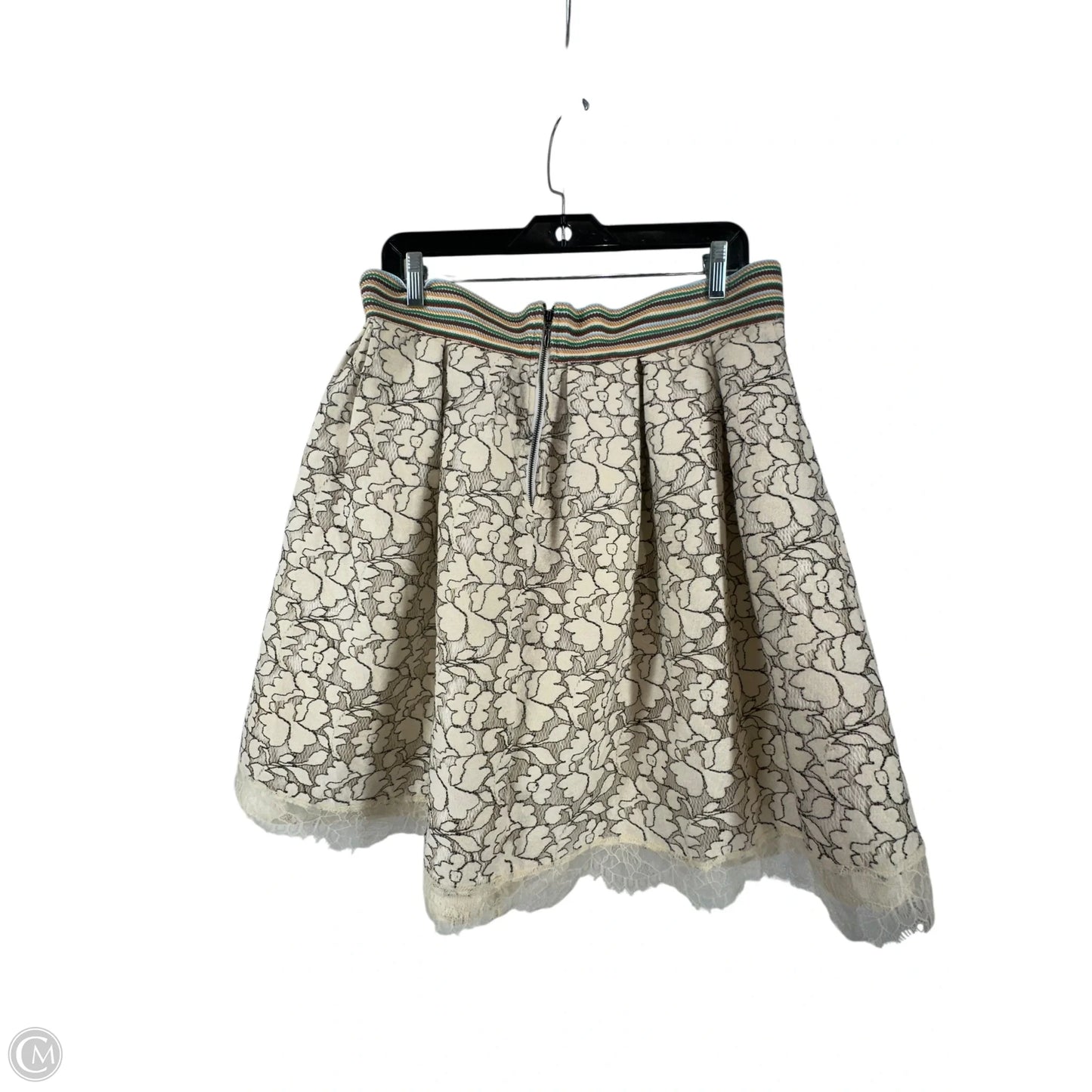 Skirt Midi By Clothes Mentor In Cream, Size: L