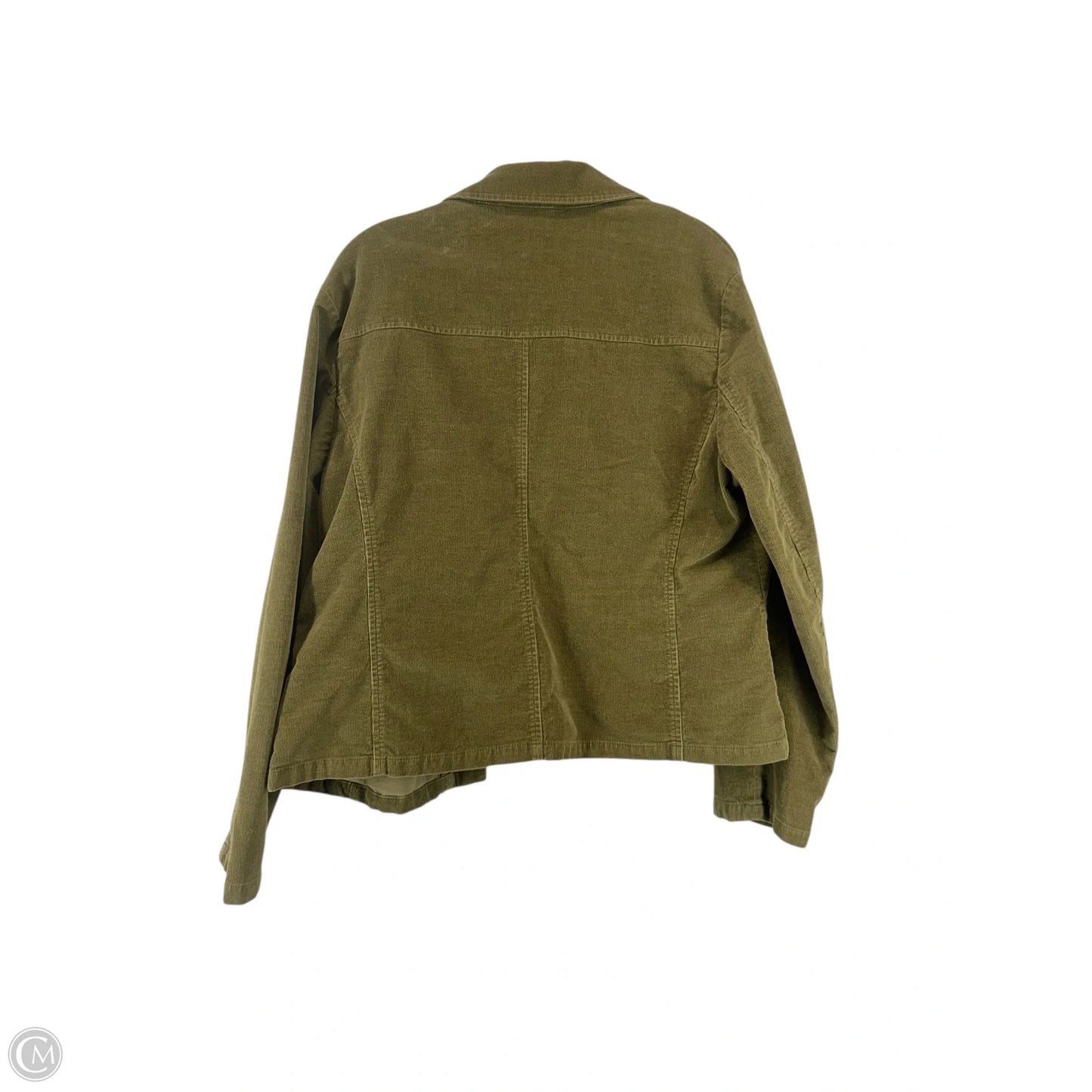 Jacket Shirt By Talbots In Green, Size: L