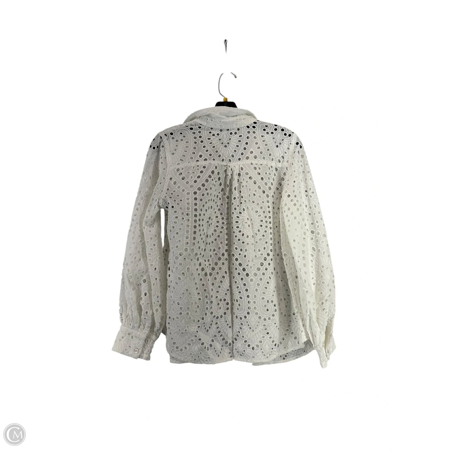 Top Long Sleeve By Chicos In White, Size: Xs