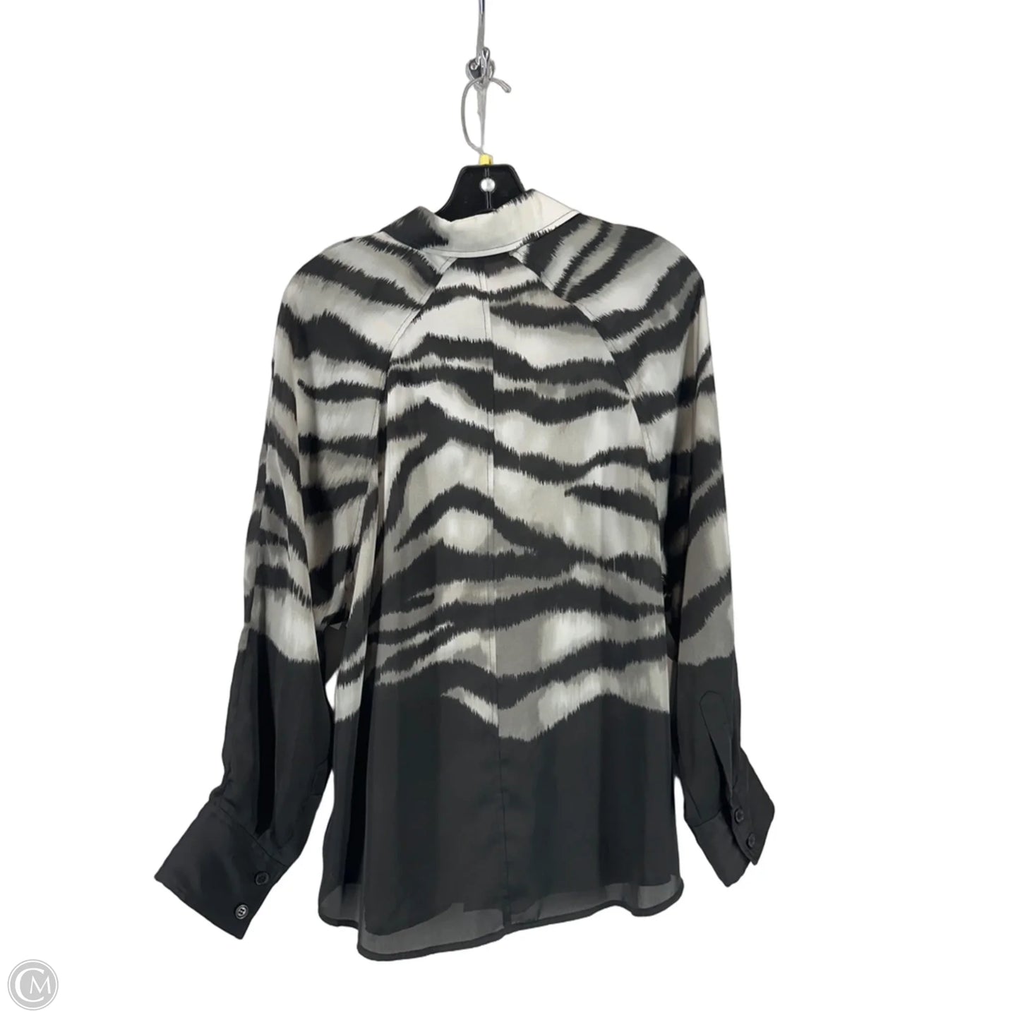 Top Long Sleeve By Chicos In Black & White, Size: 0