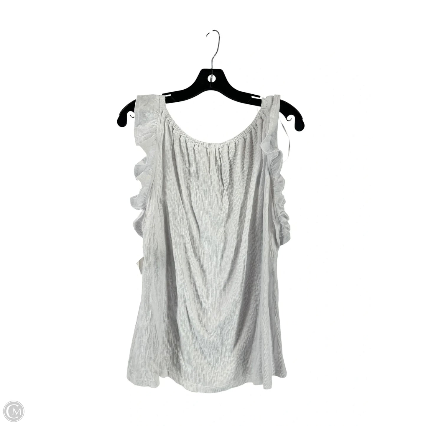 Top Sleeveless Designer By Michael Kors In White, Size: L