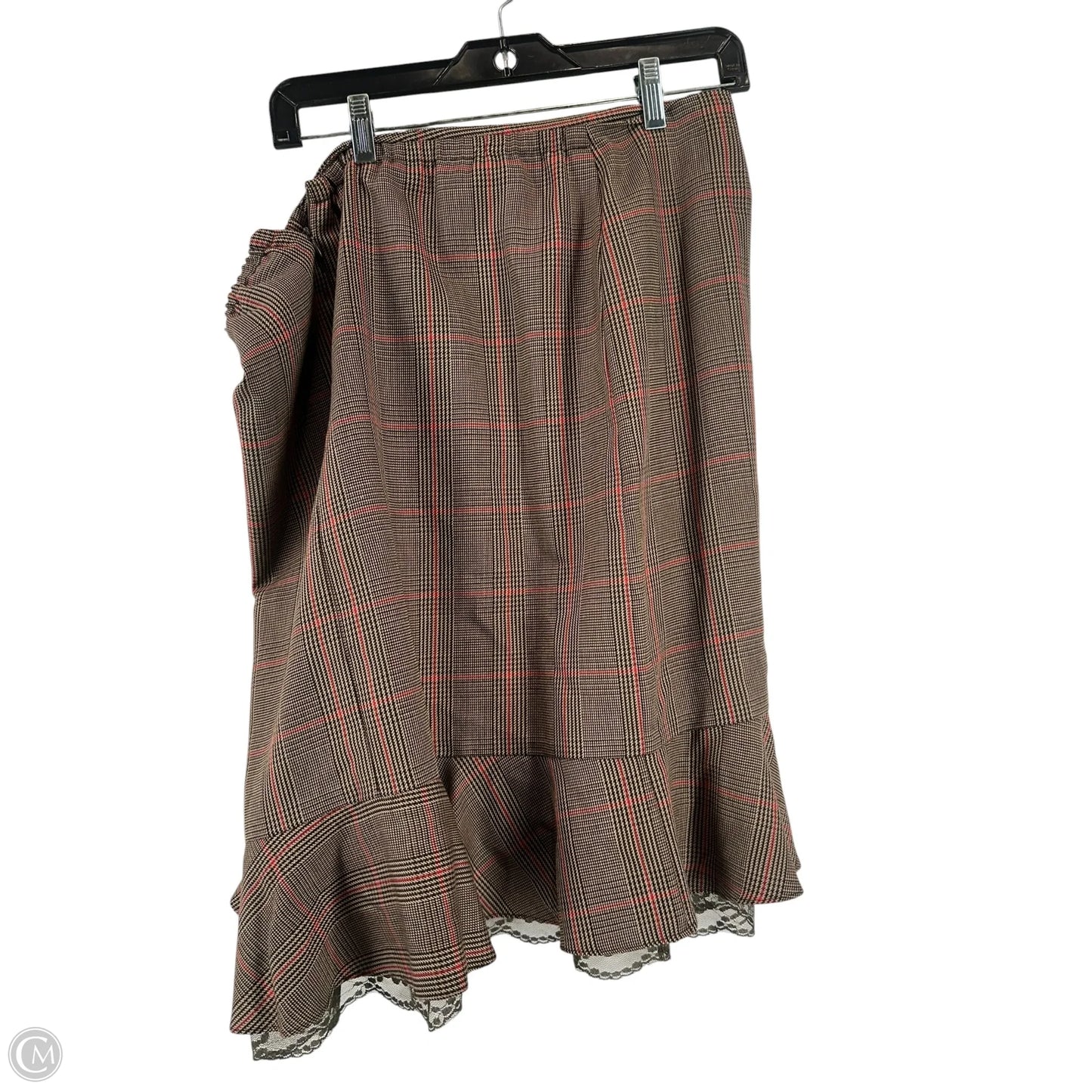 Skirt Set 2pc By Julia Jordan In Brown & Red, Size: 16