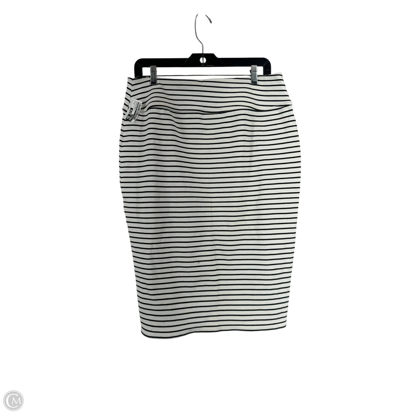 Skirt Midi By Worthington In Striped Pattern, Size: M