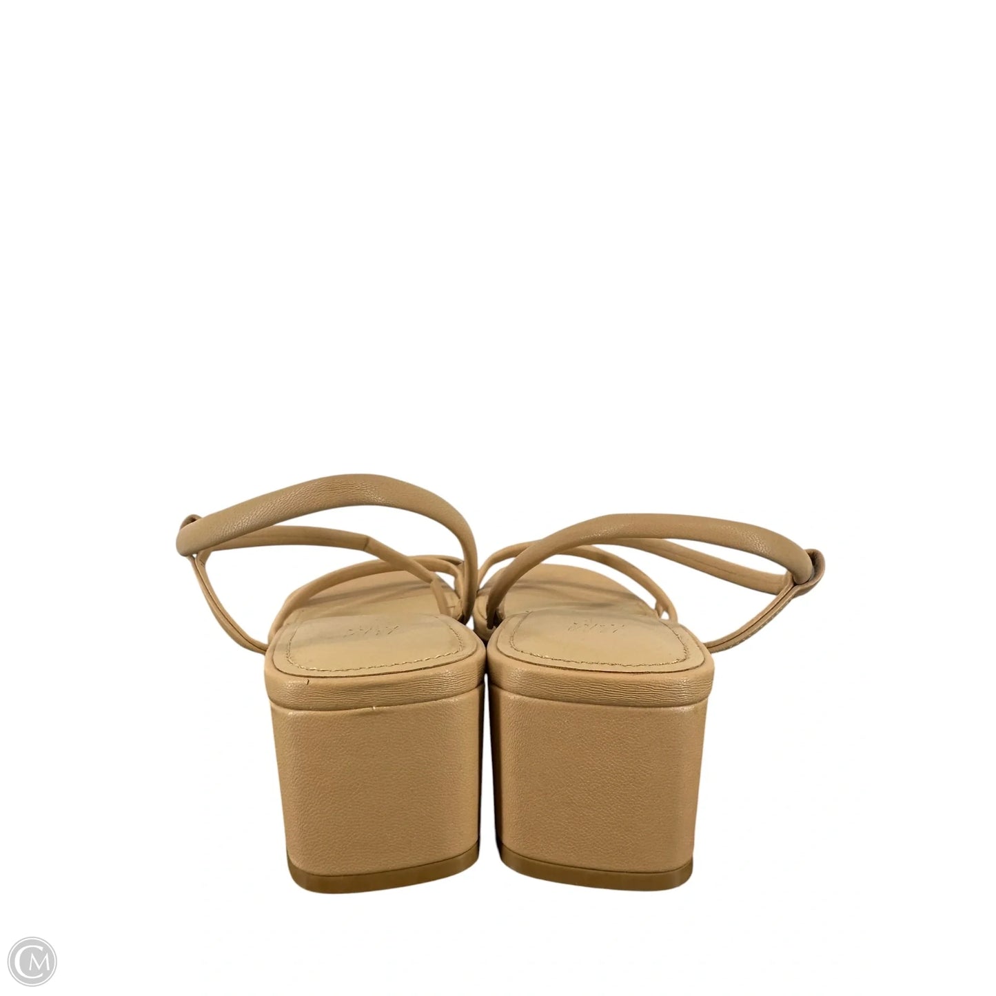 Sandals Heels Block By H&m In Beige, Size: 8