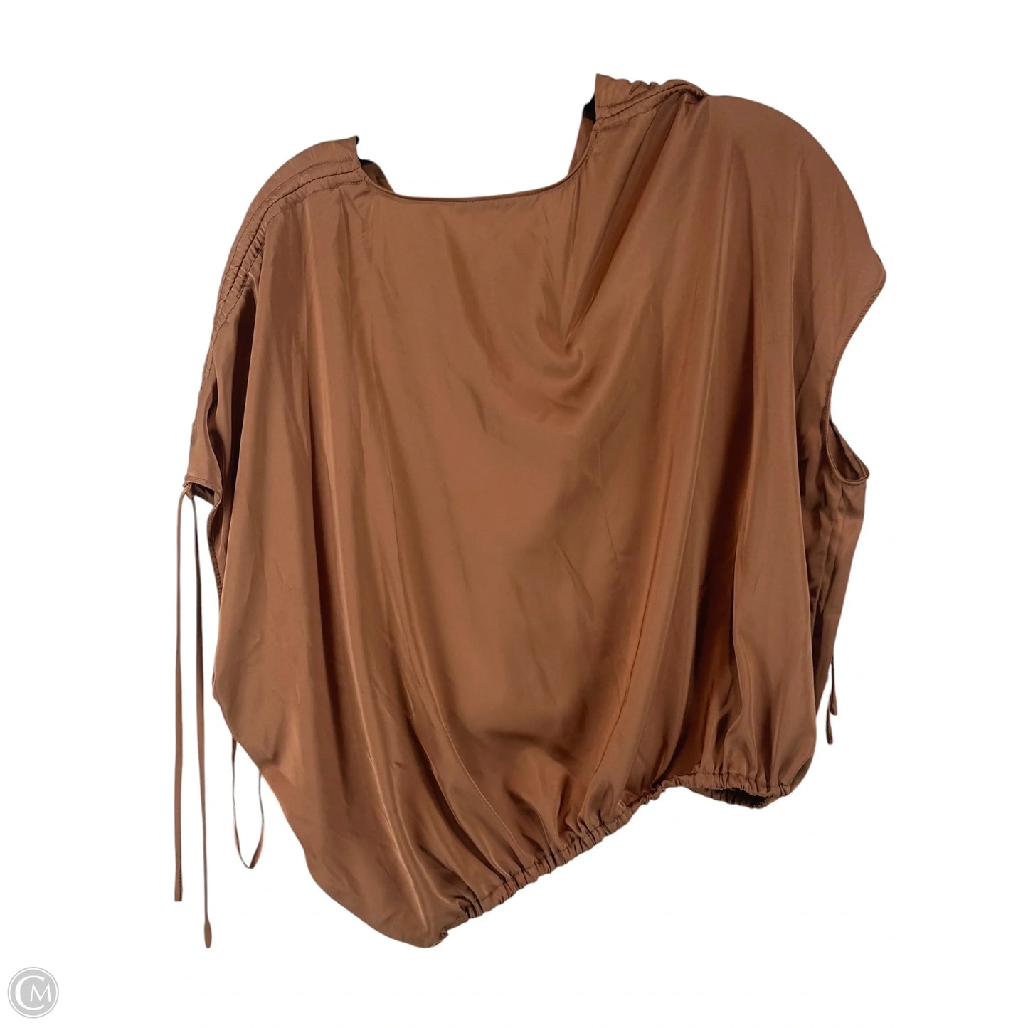 Top Short Sleeve By Naked Zebra In Brown, Size: M