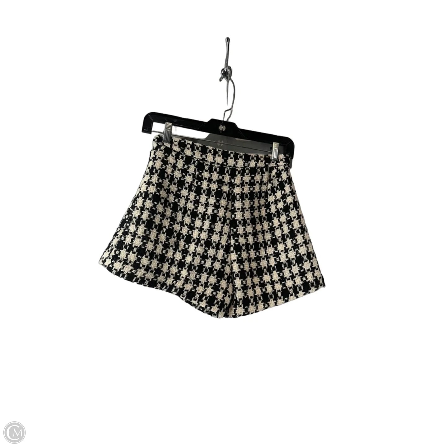 Skirt Mini & Short By Zara In Black & White, Size: M