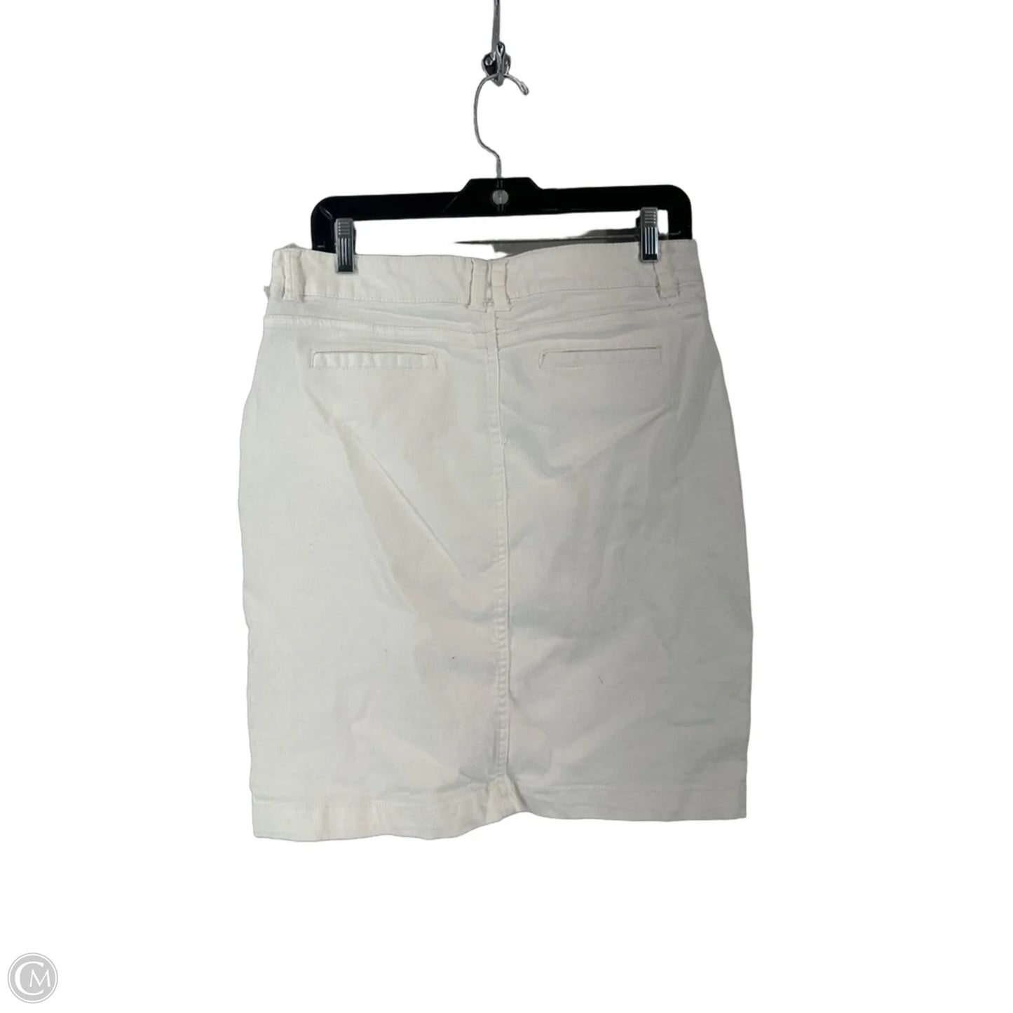 Skirt Midi By Per Se In White Denim, Size: 8