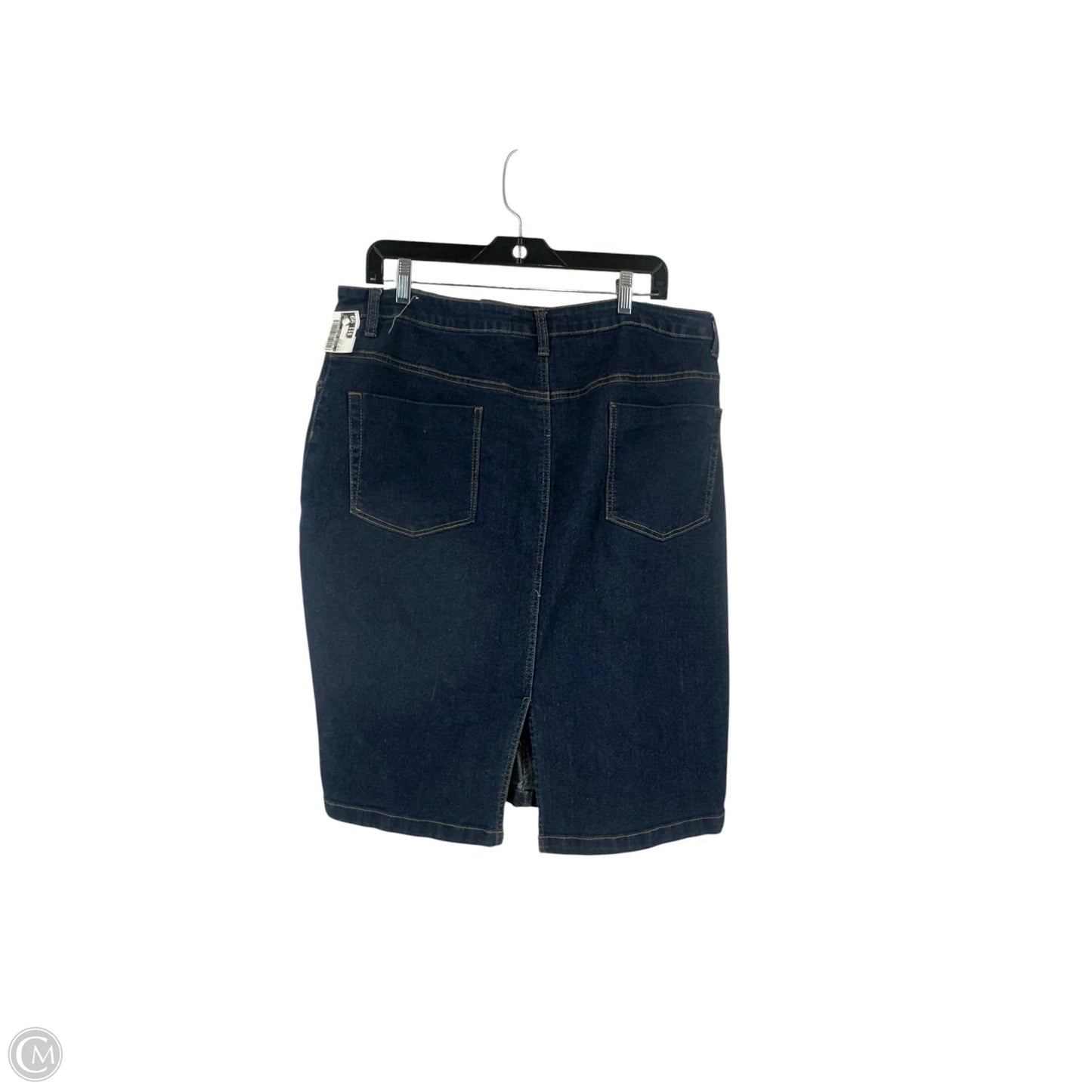 Skirt Midi By Clothes Mentor In Blue Denim, Size: 18
