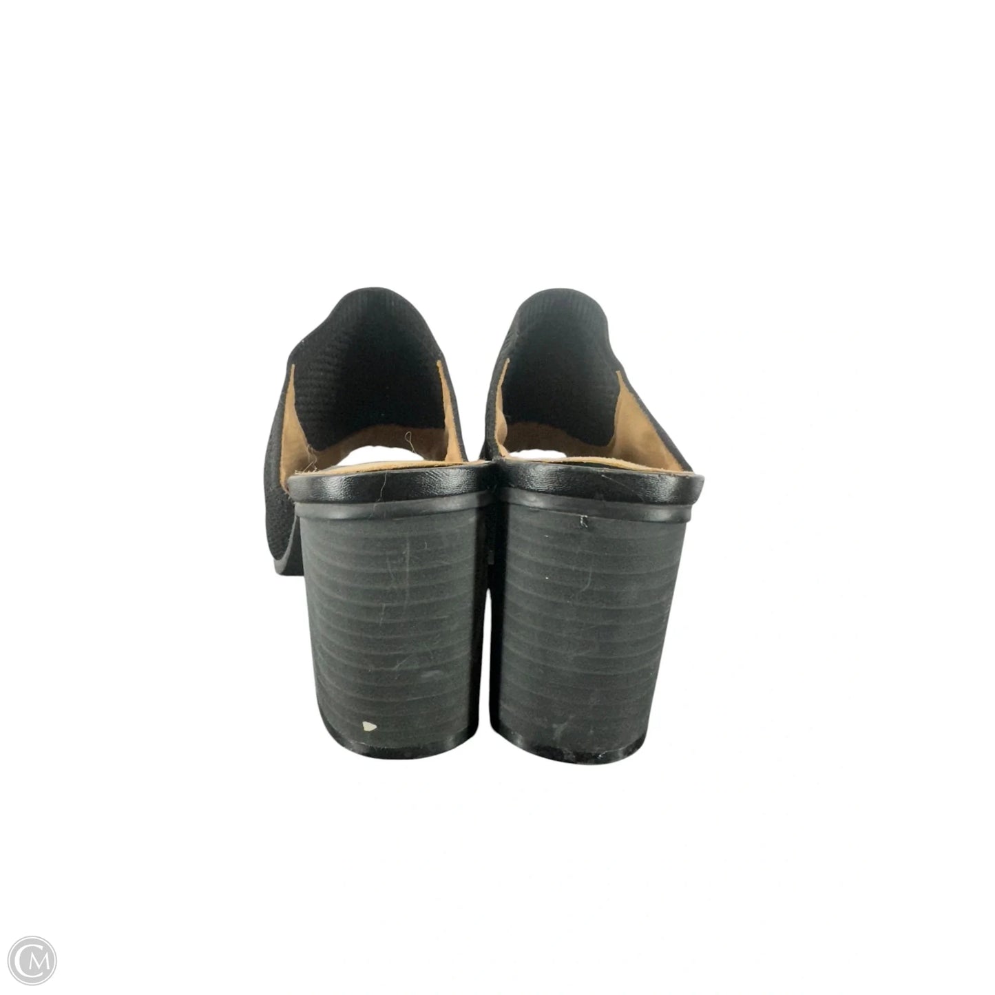 Sandals Heels Block By Solanz In Black, Size: 8