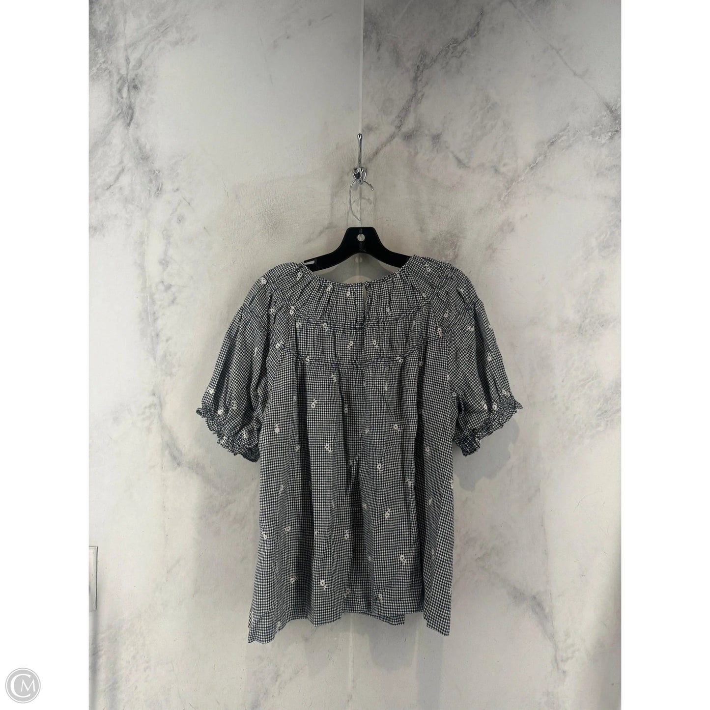 Top Short Sleeve By Madewell In Black & White, Size: Xl