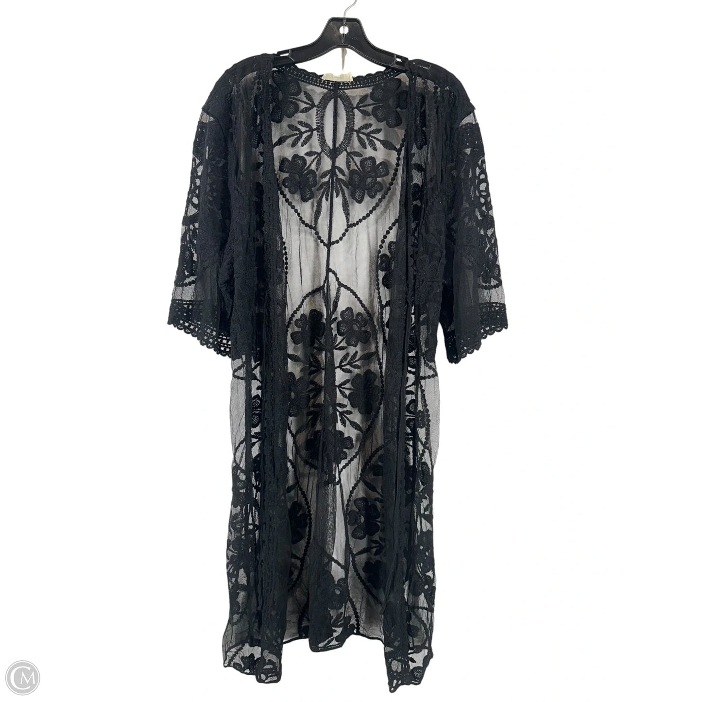Kimono By Clothes Mentor In Black, Size: Osfm