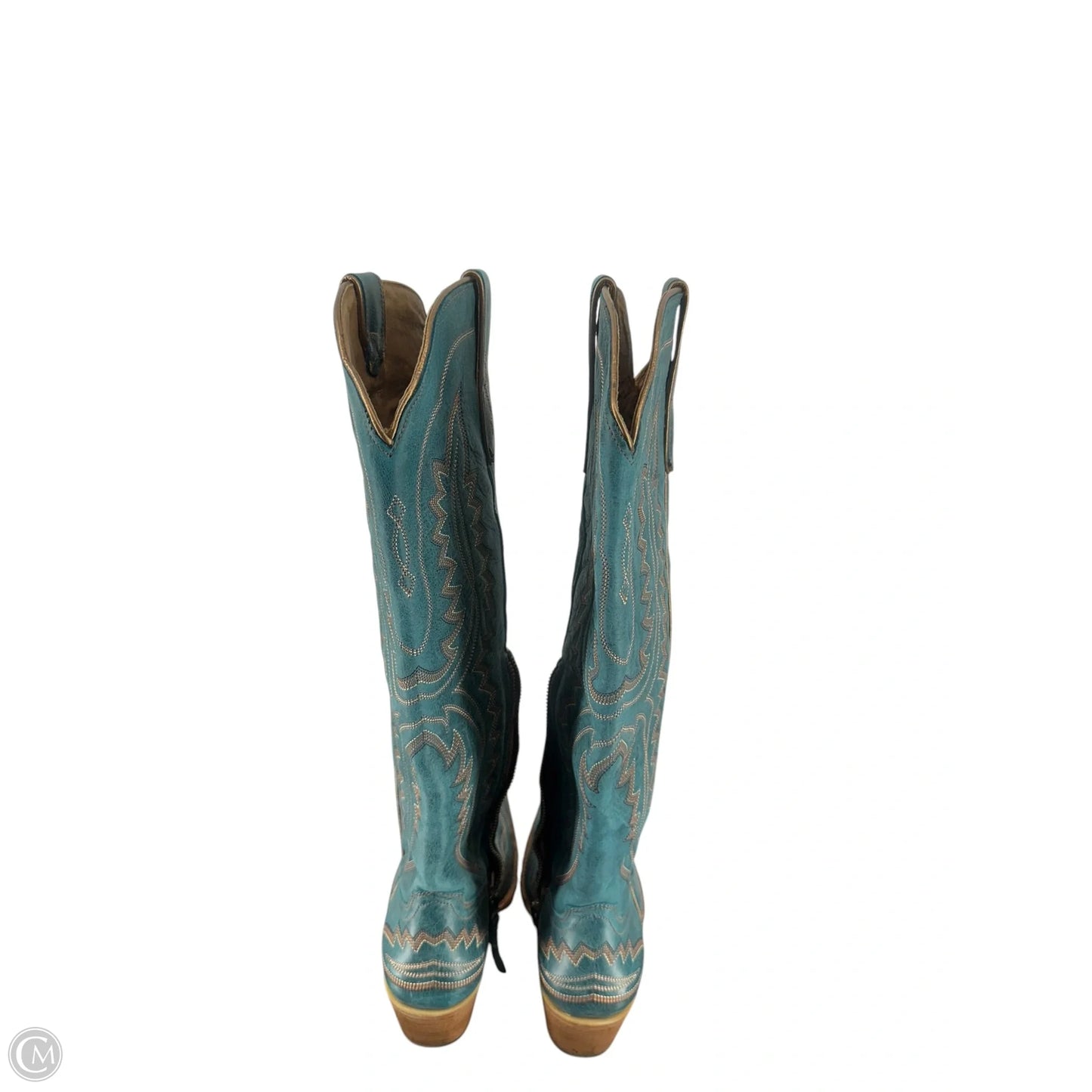 Boots Knee Heels By Ariat In Teal, Size: 10