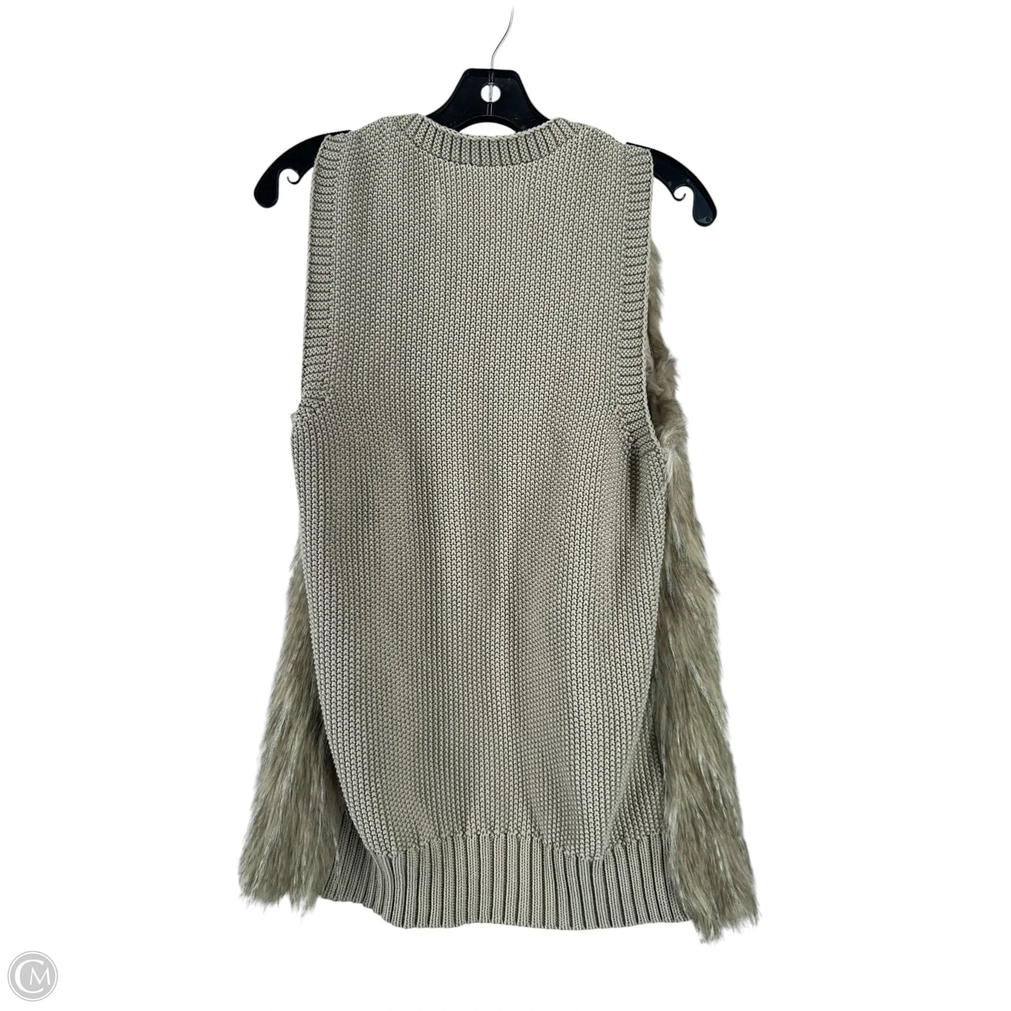 Vest Faux Fur & Sherpa By Sebby In Tan, Size: M