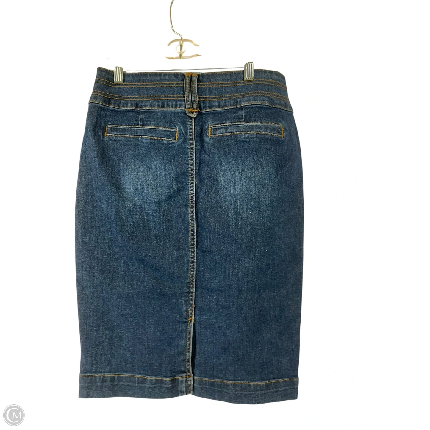 Skirt Midi By One 5 One In Blue Denim, Size: M