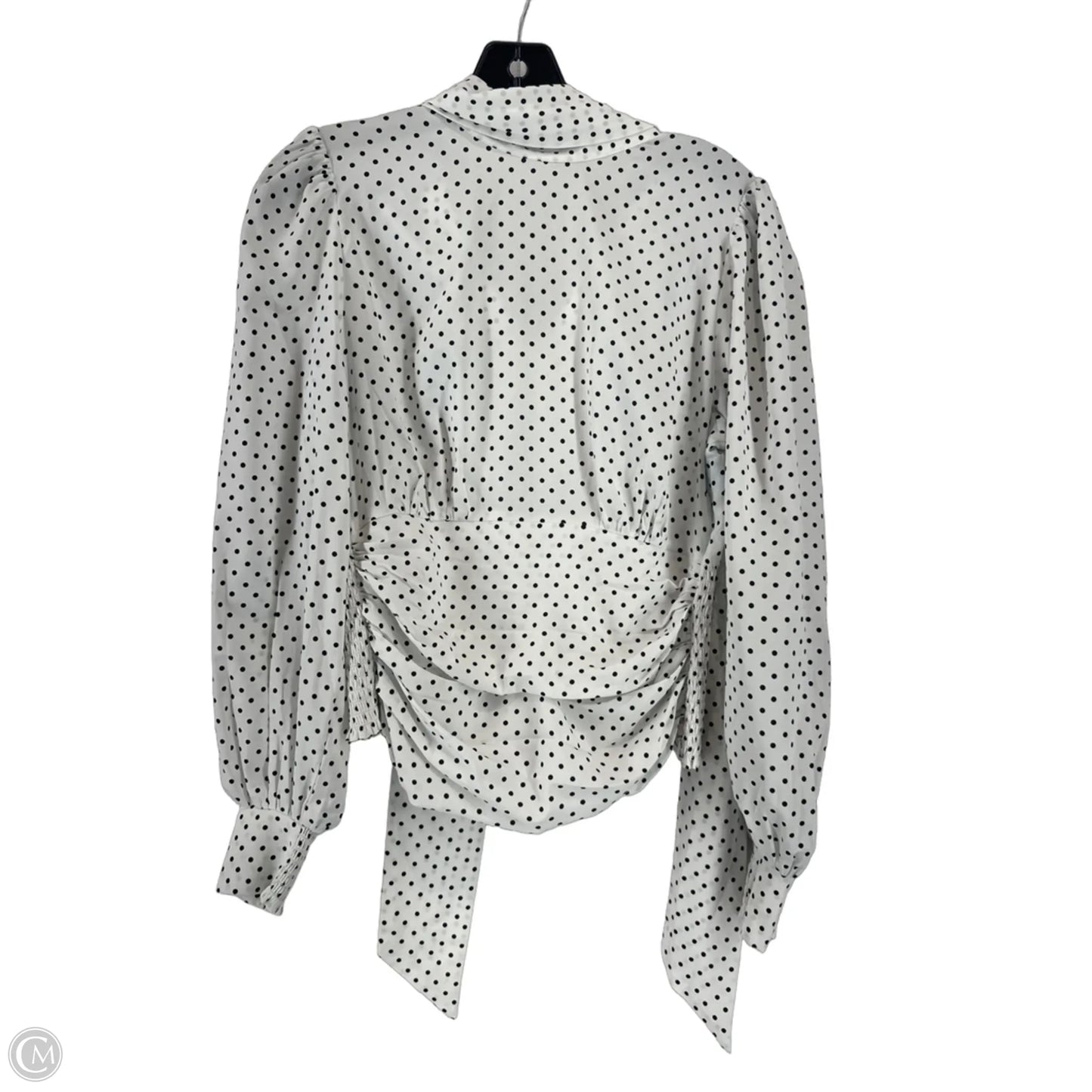 Top Long Sleeve By White House Black Market In Polkadot Pattern, Size: S