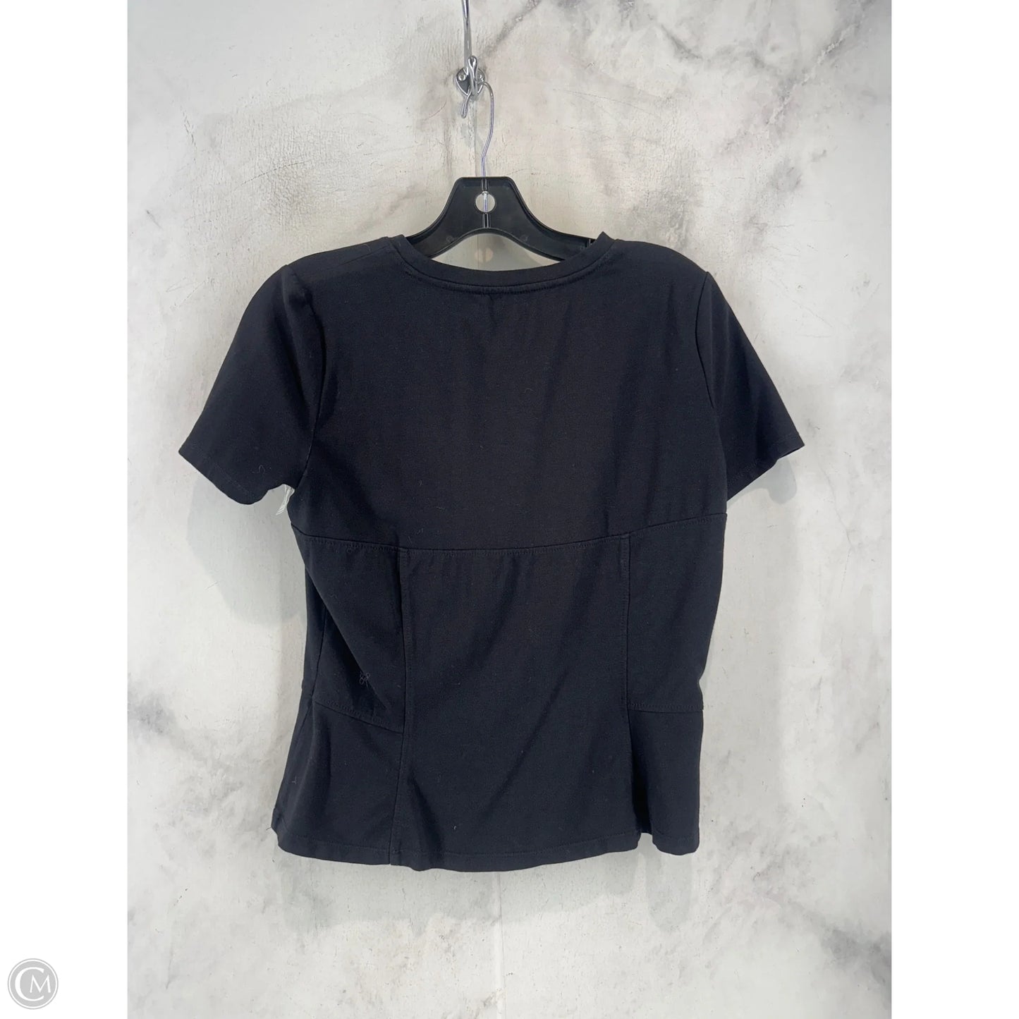 Top Short Sleeve By White House Black Market In Black, Size: S