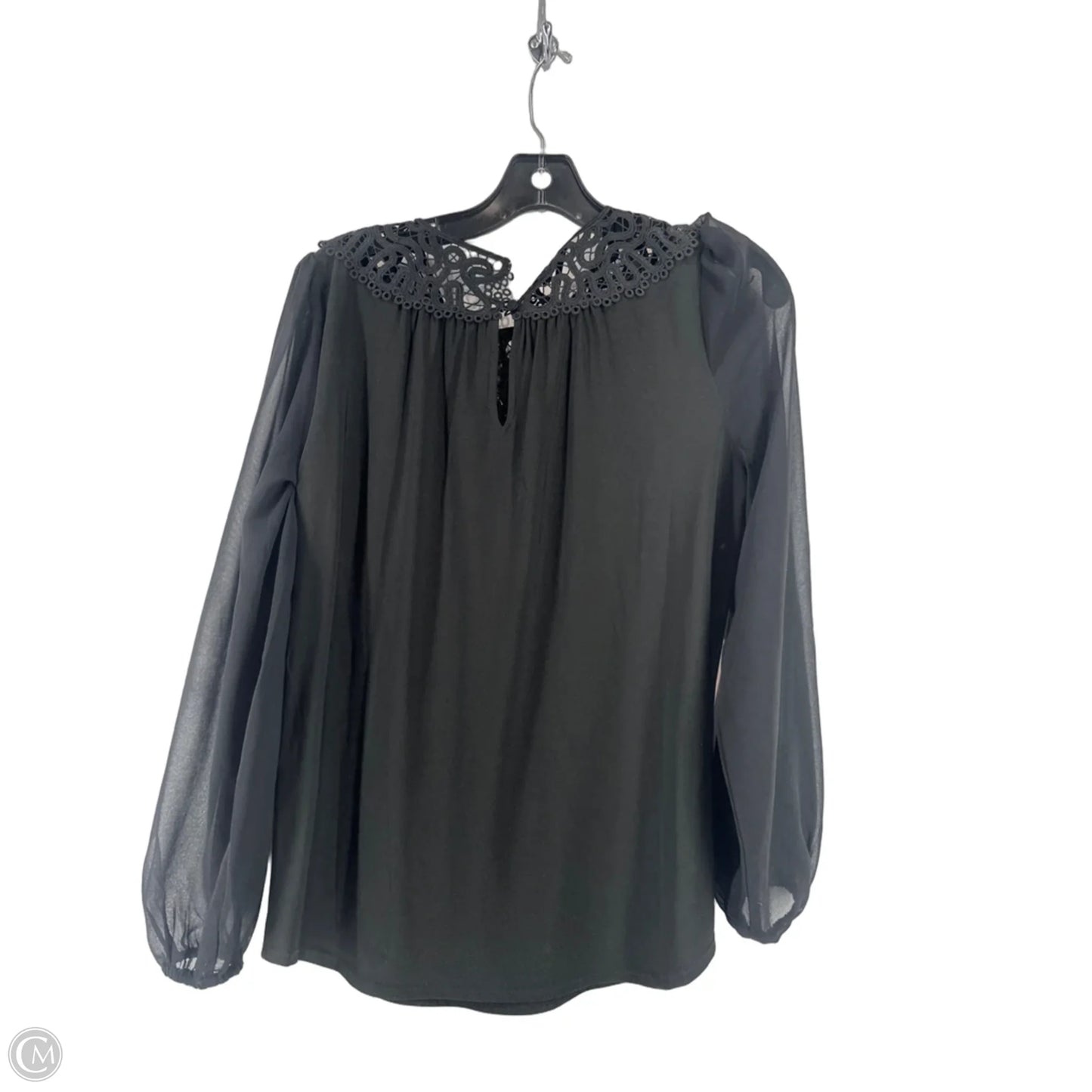 Top Long Sleeve By White House Black Market In Black, Size: S
