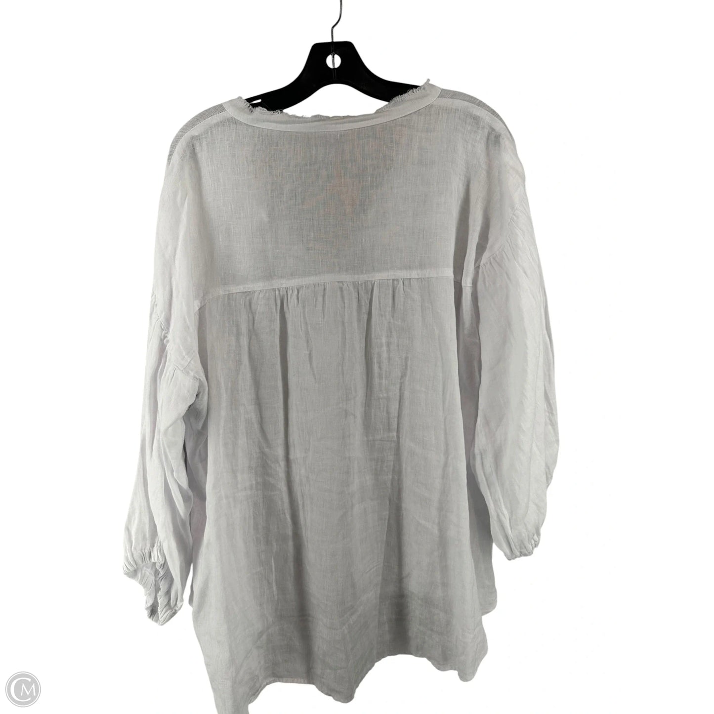 Top 3/4 Sleeve By Clothes Mentor In White, Size: L