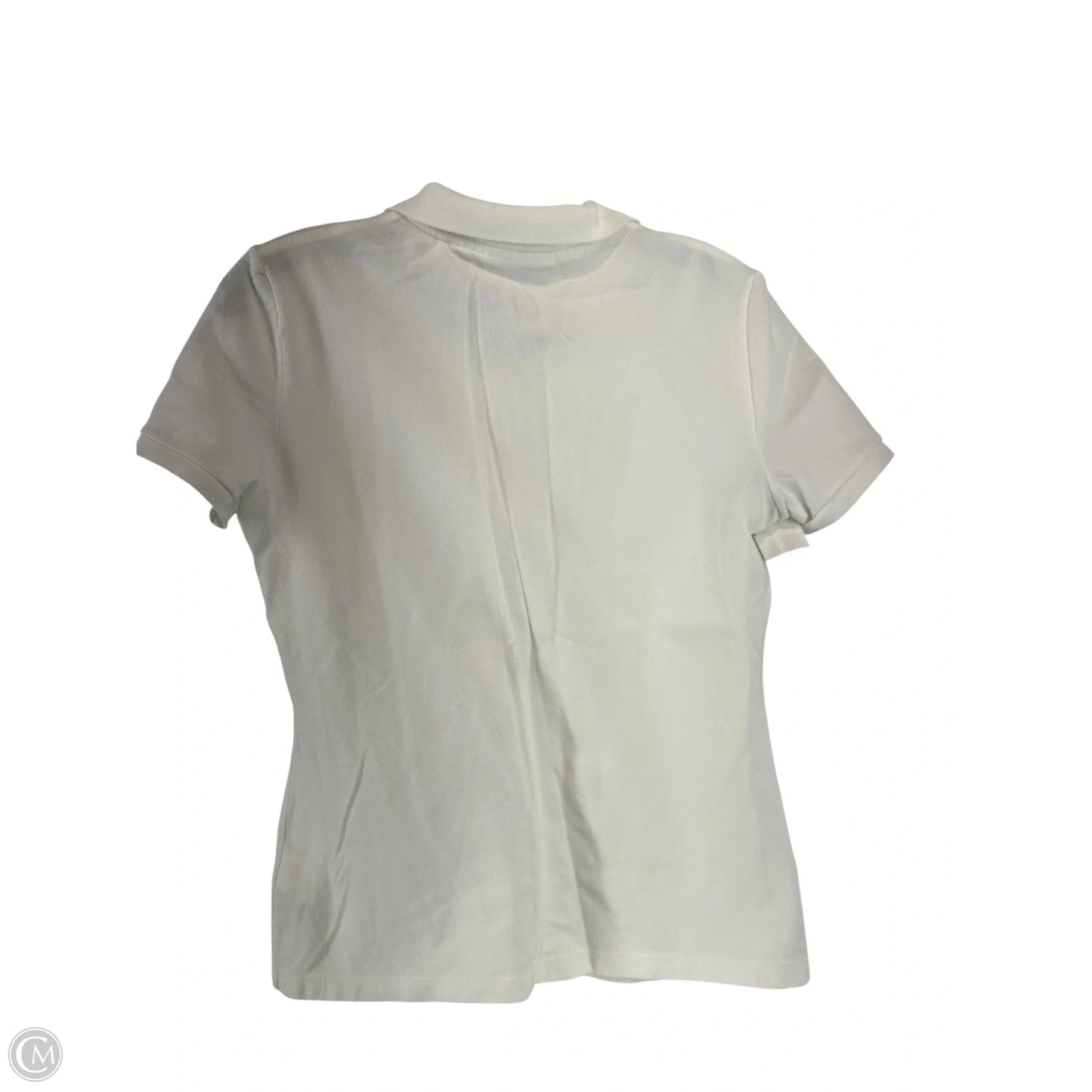 Top Short Sleeve By Lacoste In White, Size: S