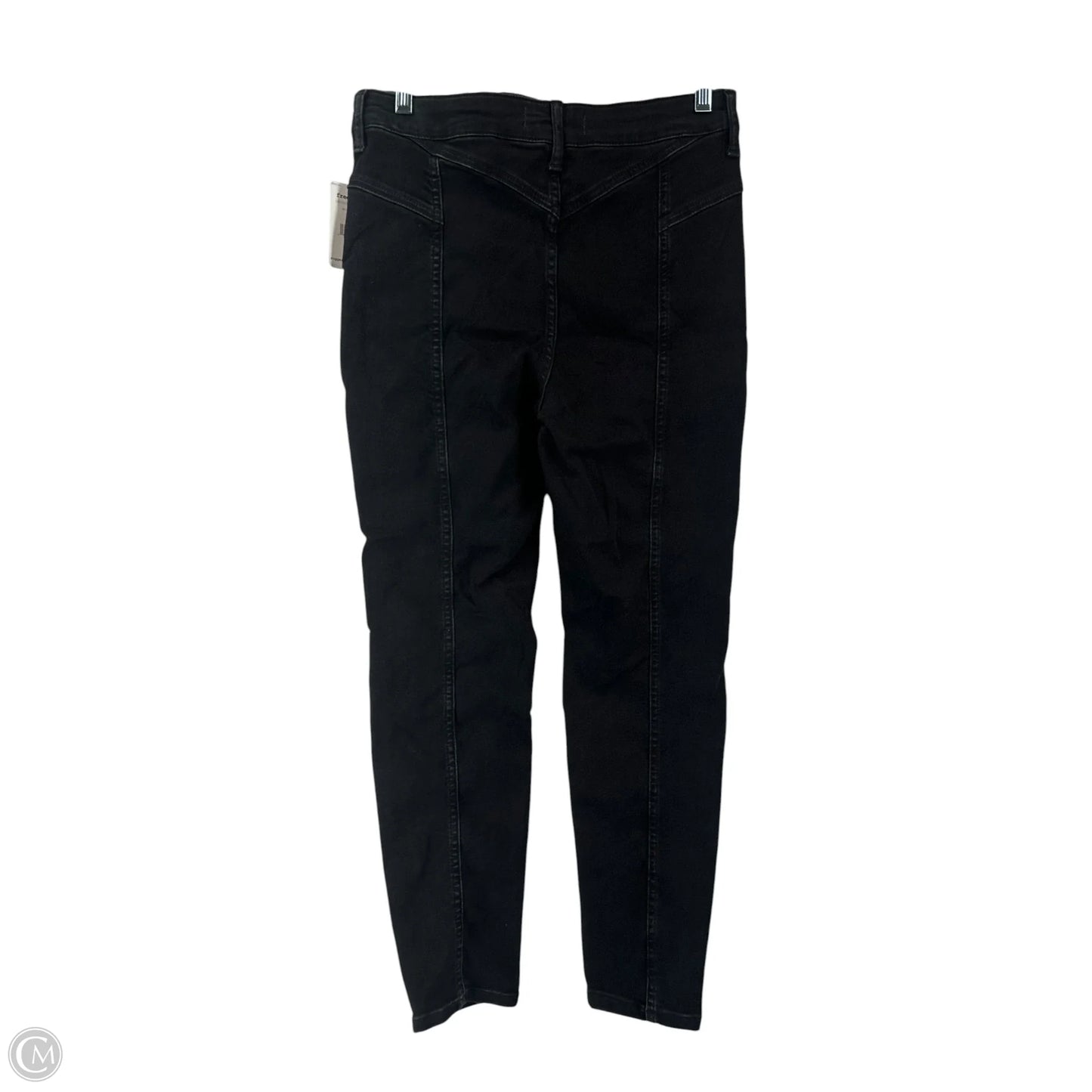 Jeans Skinny By Free People In Black Denim, Size: 28