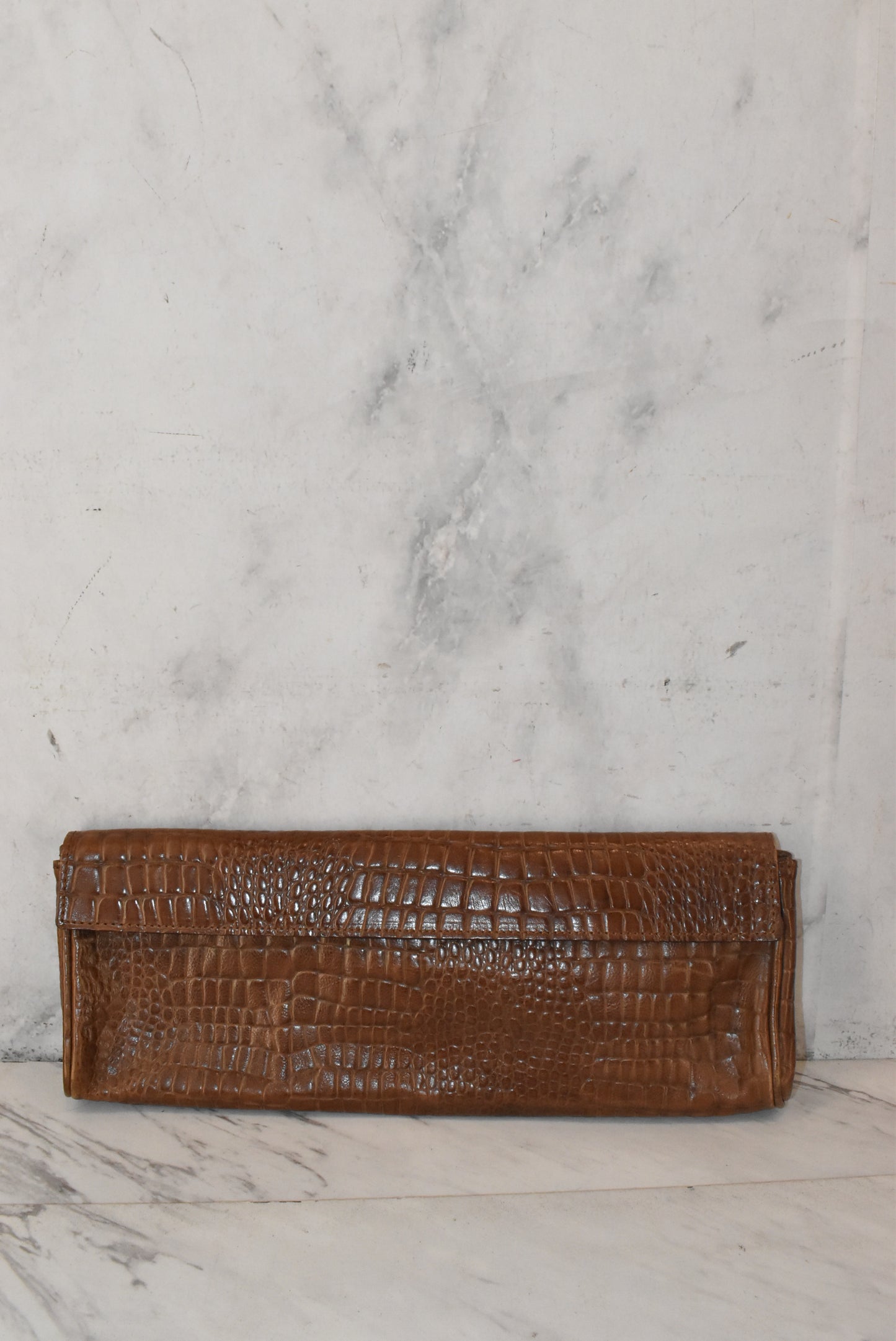 Clutch Leather By Clothes Mentor Size: Medium