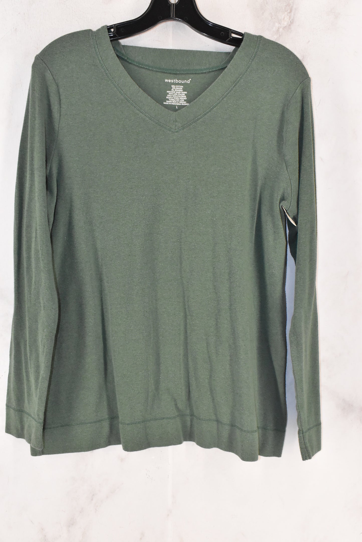 Top Long Sleeve By West Bound Size: L