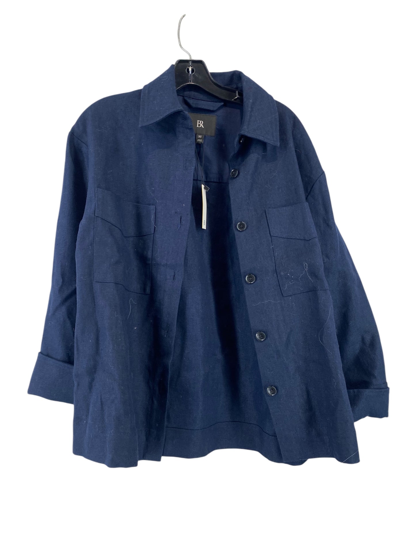 Jacket Shirt By Clothes Mentor In Blue, Size: Xs