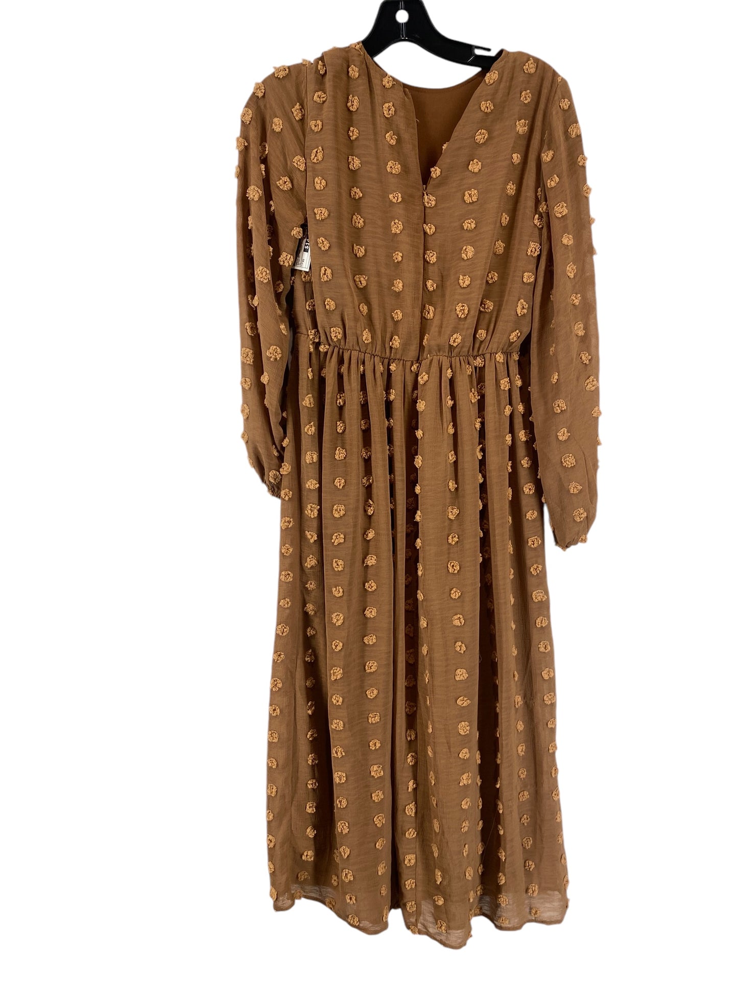 Dress Casual Midi By Roolee In Brown, Size: Xs