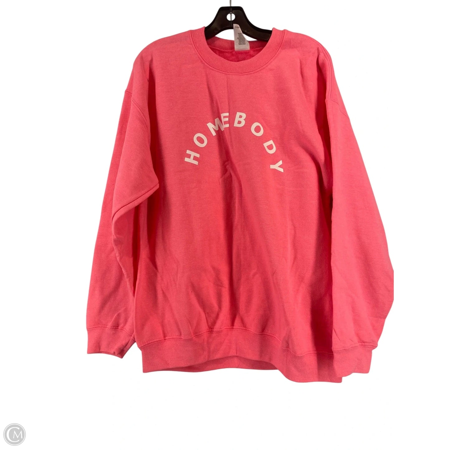 Sweatshirt Crewneck By Gildan In Pink, Size: L